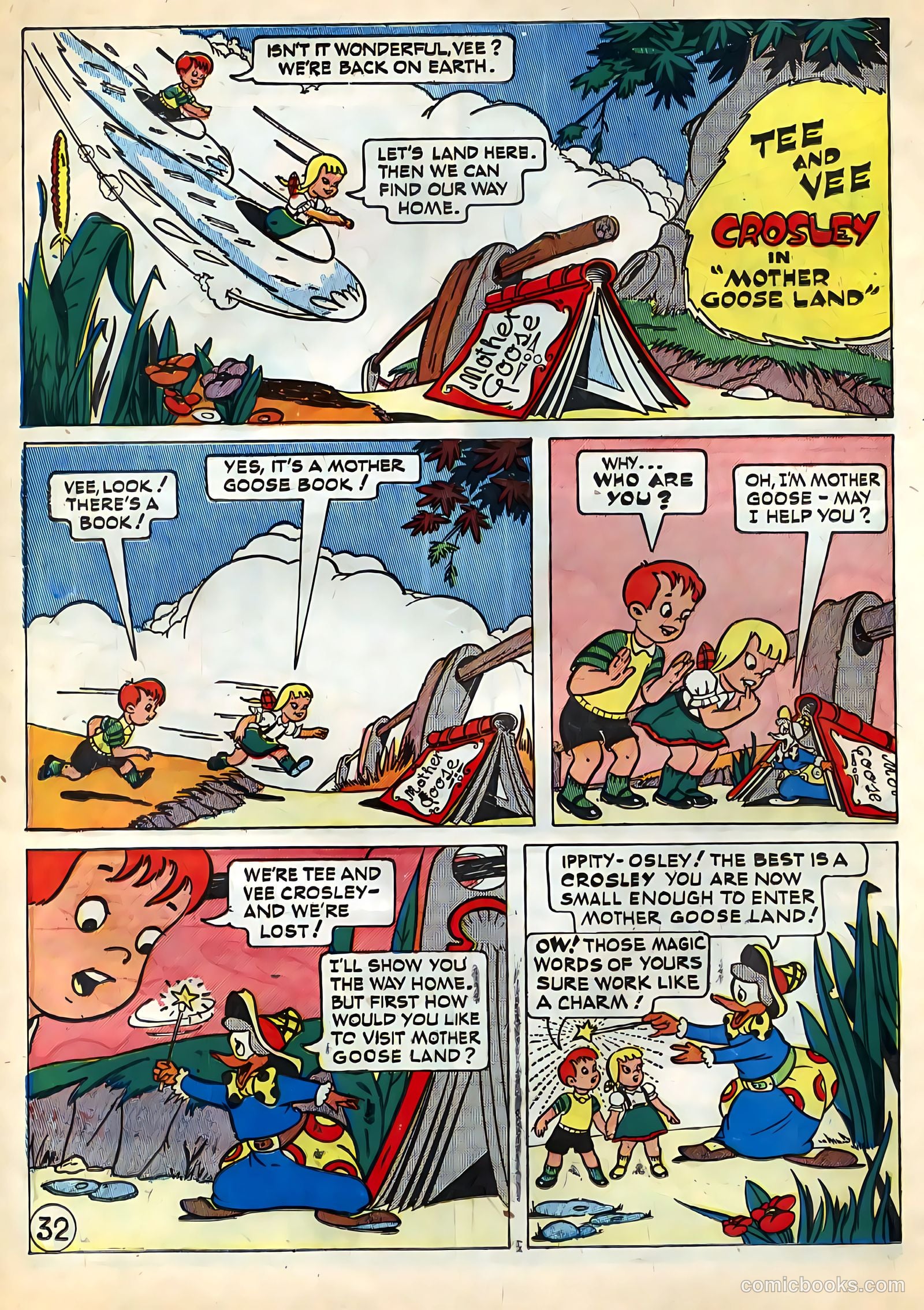 Tee and Vee Crosley in Television Land Comics #nn (1951) — page 32 of 48
