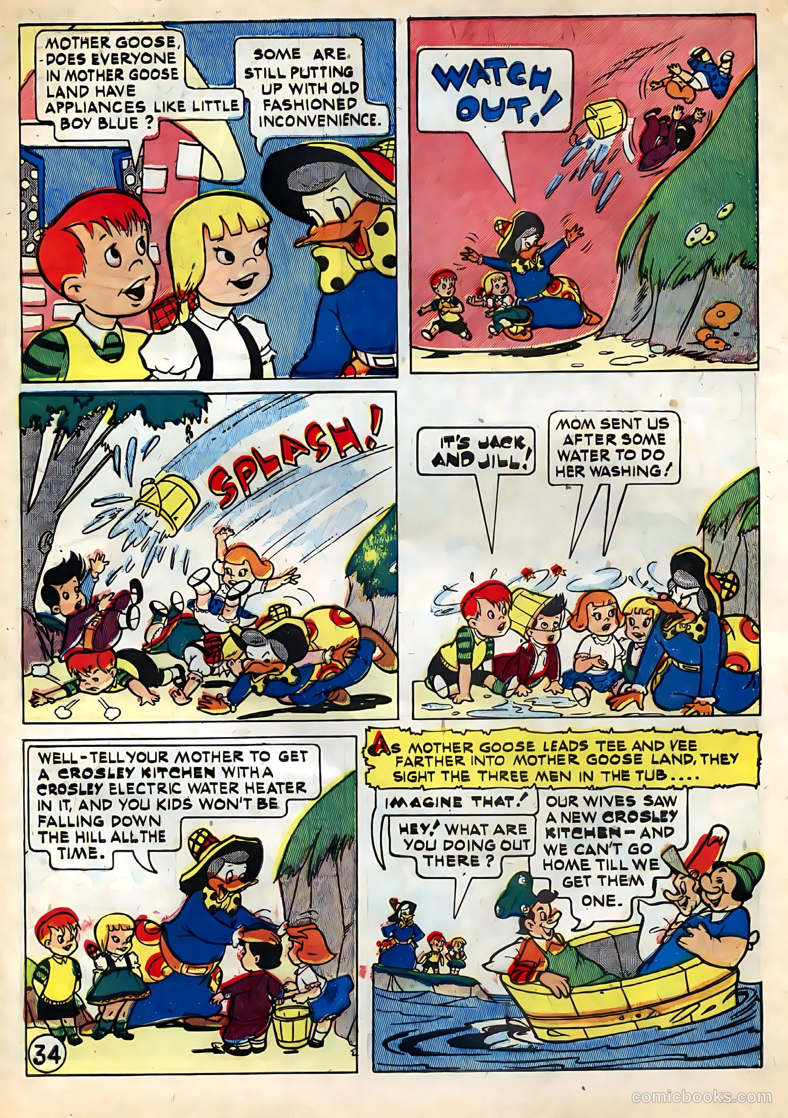 Tee and Vee Crosley in Television Land Comics #nn (1951) — page 34 of 48