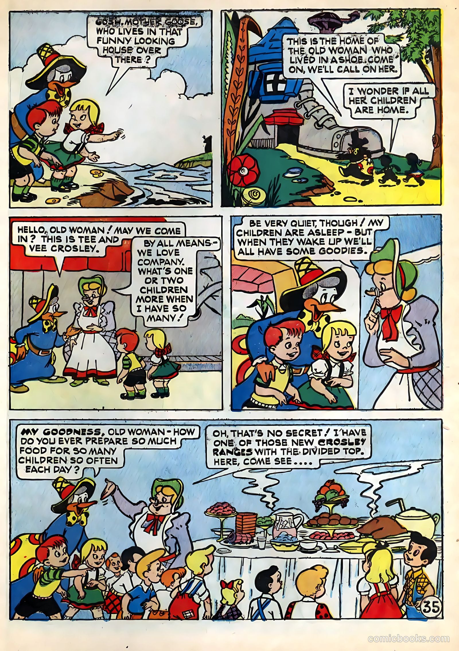Tee and Vee Crosley in Television Land Comics #nn (1951) — page 35 of 48