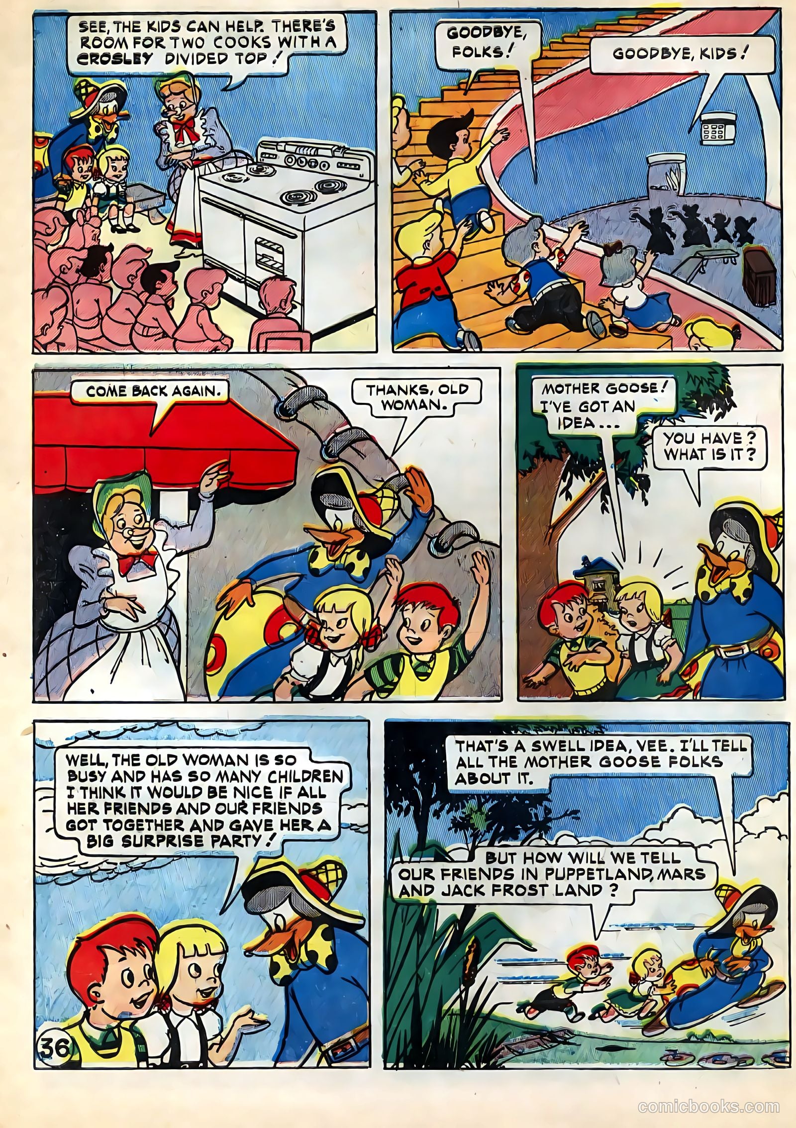 Tee and Vee Crosley in Television Land Comics #nn (1951) — page 36 of 48