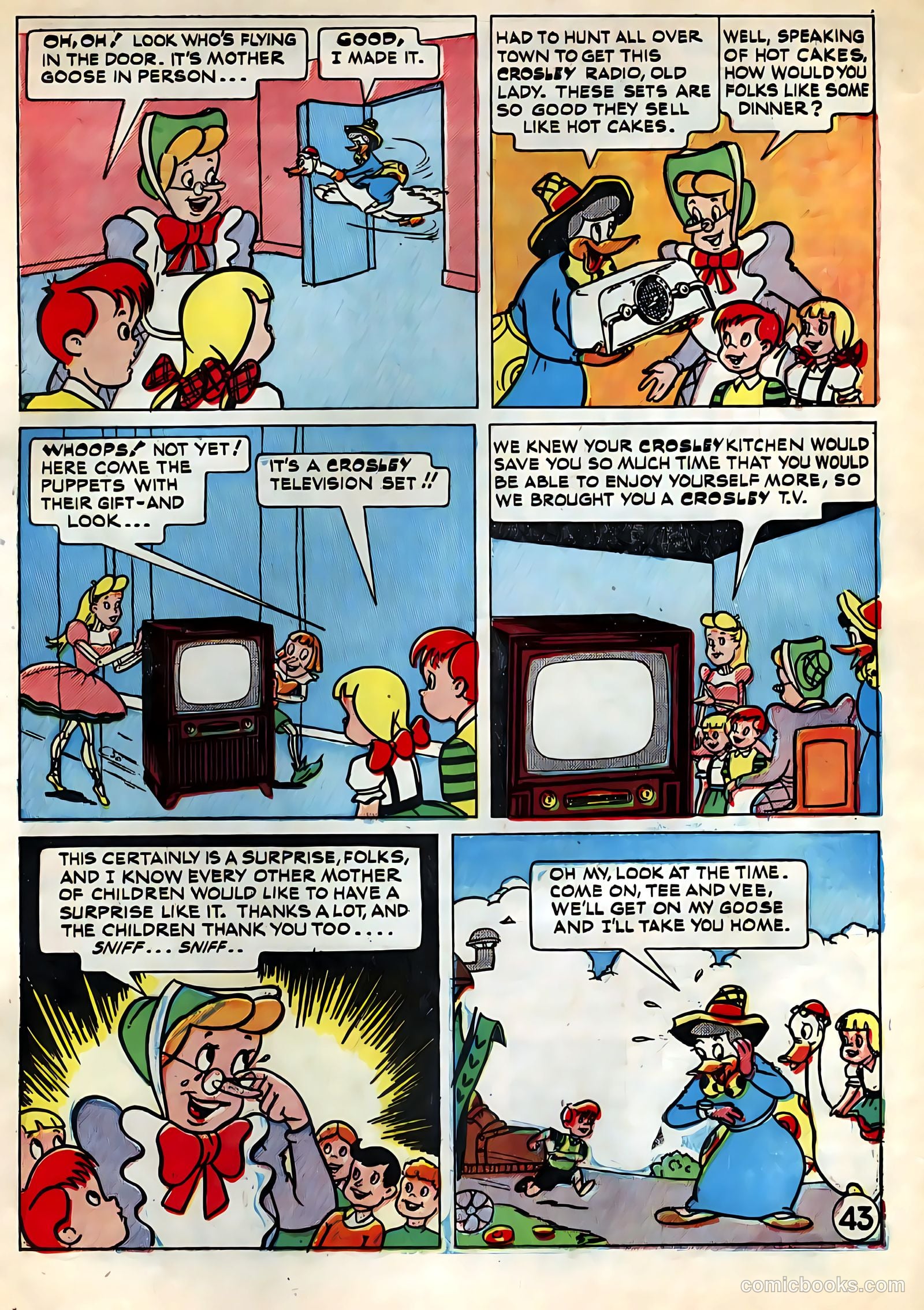 Tee and Vee Crosley in Television Land Comics #nn (1951) — page 43 of 48