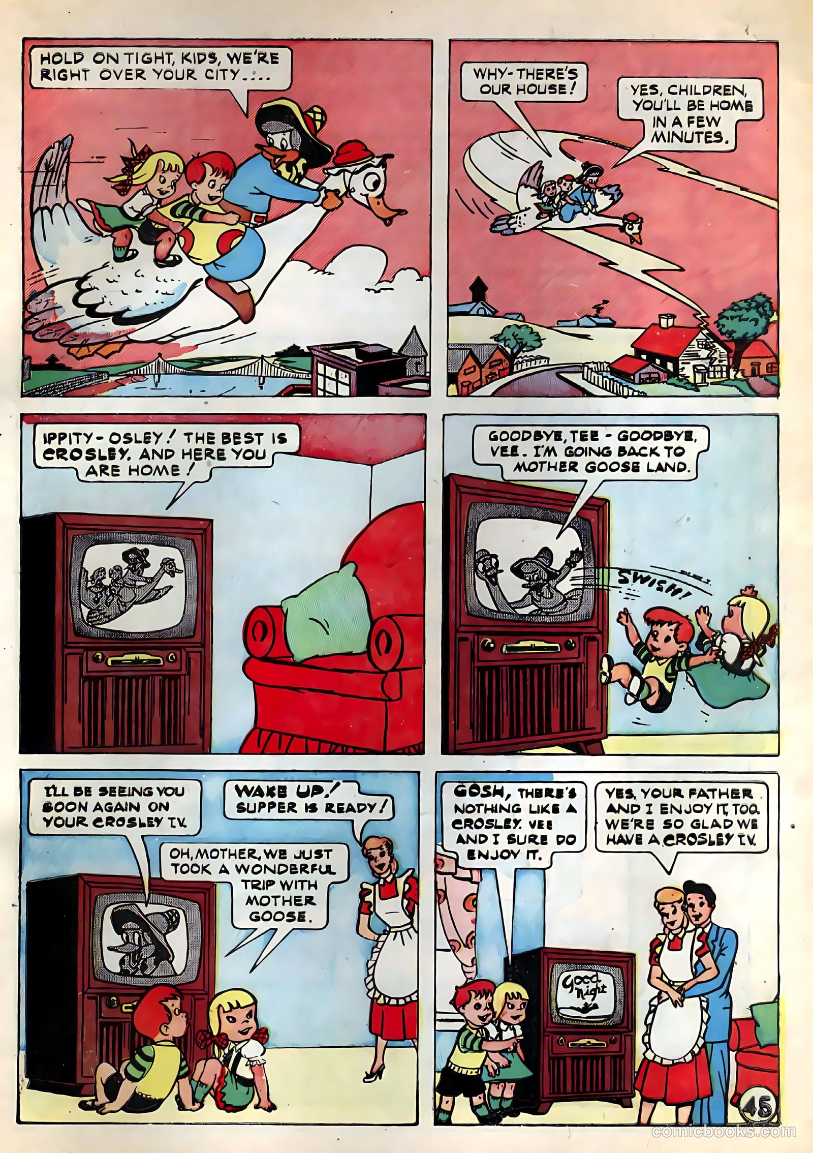 Tee and Vee Crosley in Television Land Comics #nn (1951) — page 45 of 48