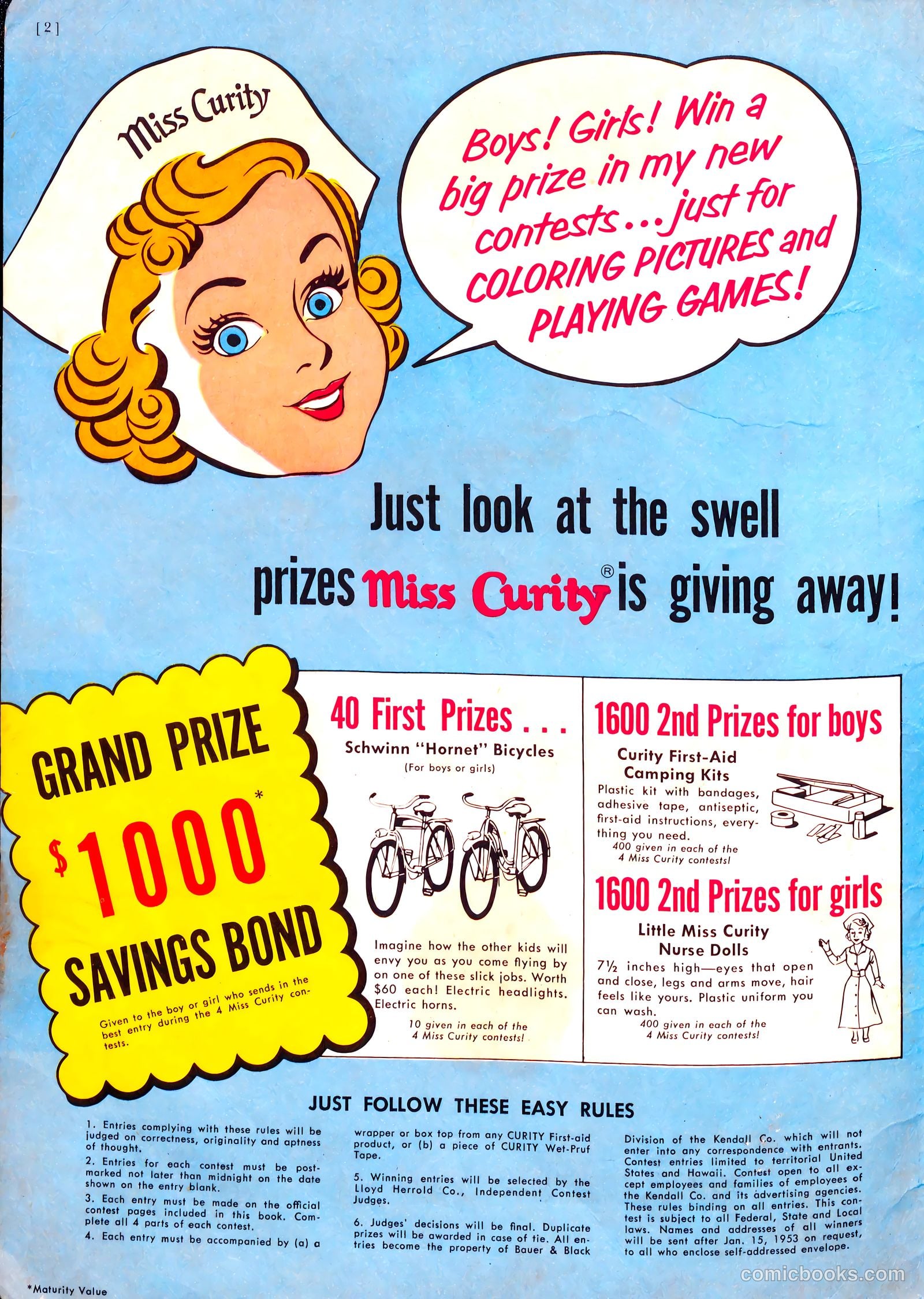 Miss Curity Fun Book #nn (1952) — page 2 of 20