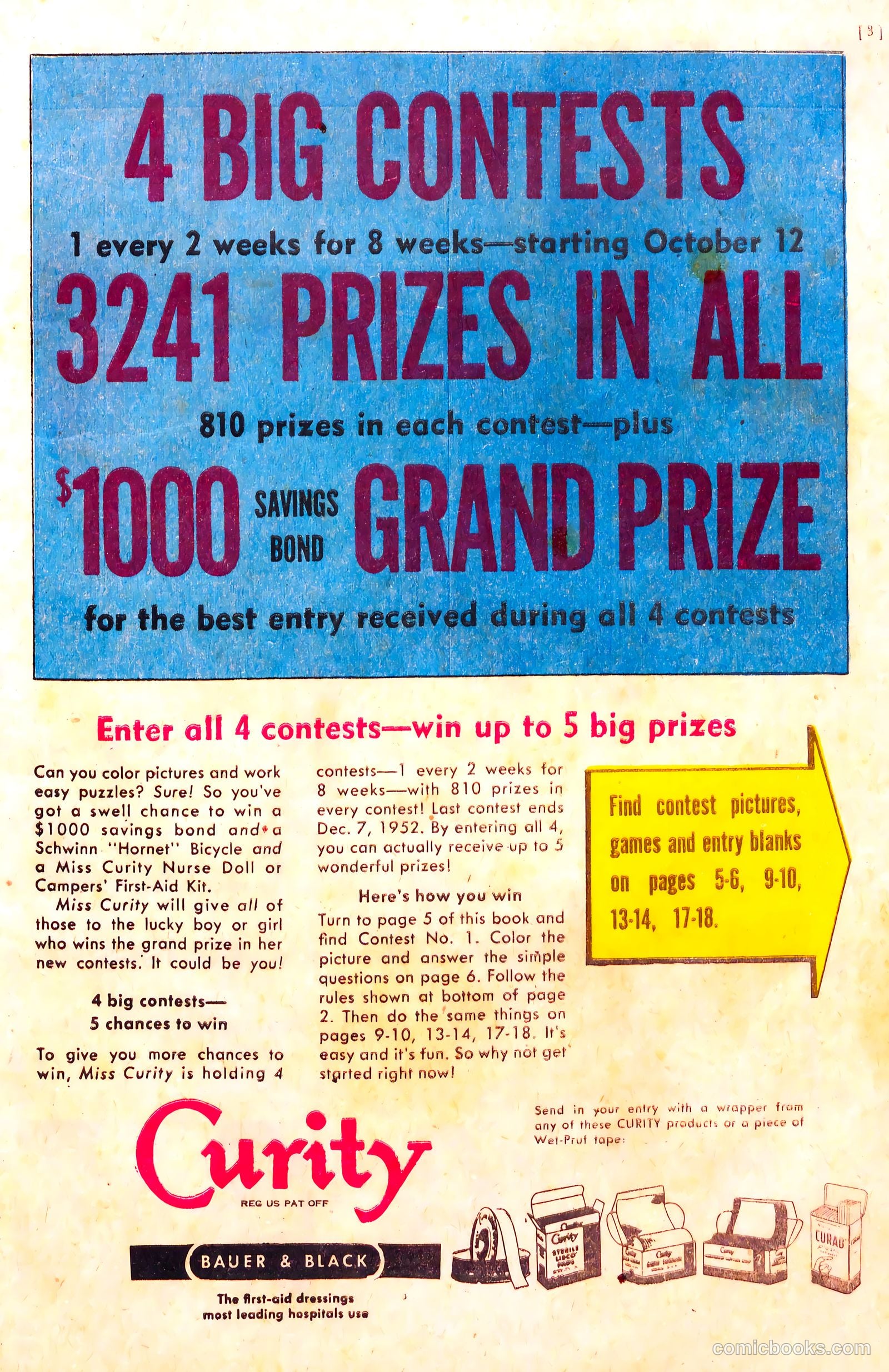 Miss Curity Fun Book #nn (1952) — page 3 of 20