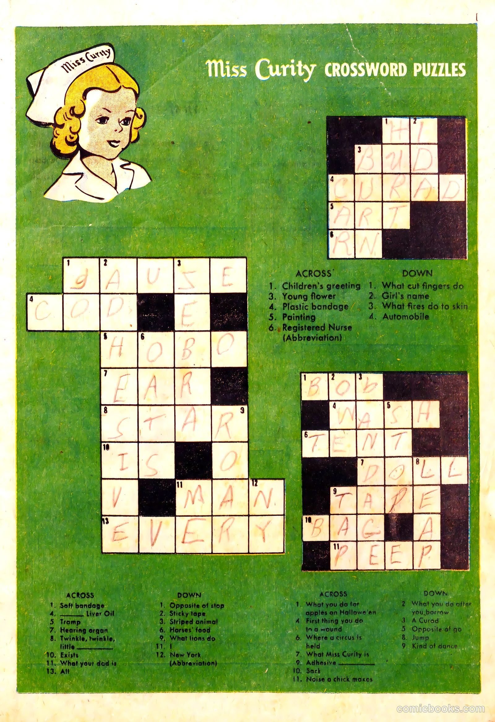 Miss Curity Fun Book #nn (1952) — page 7 of 20