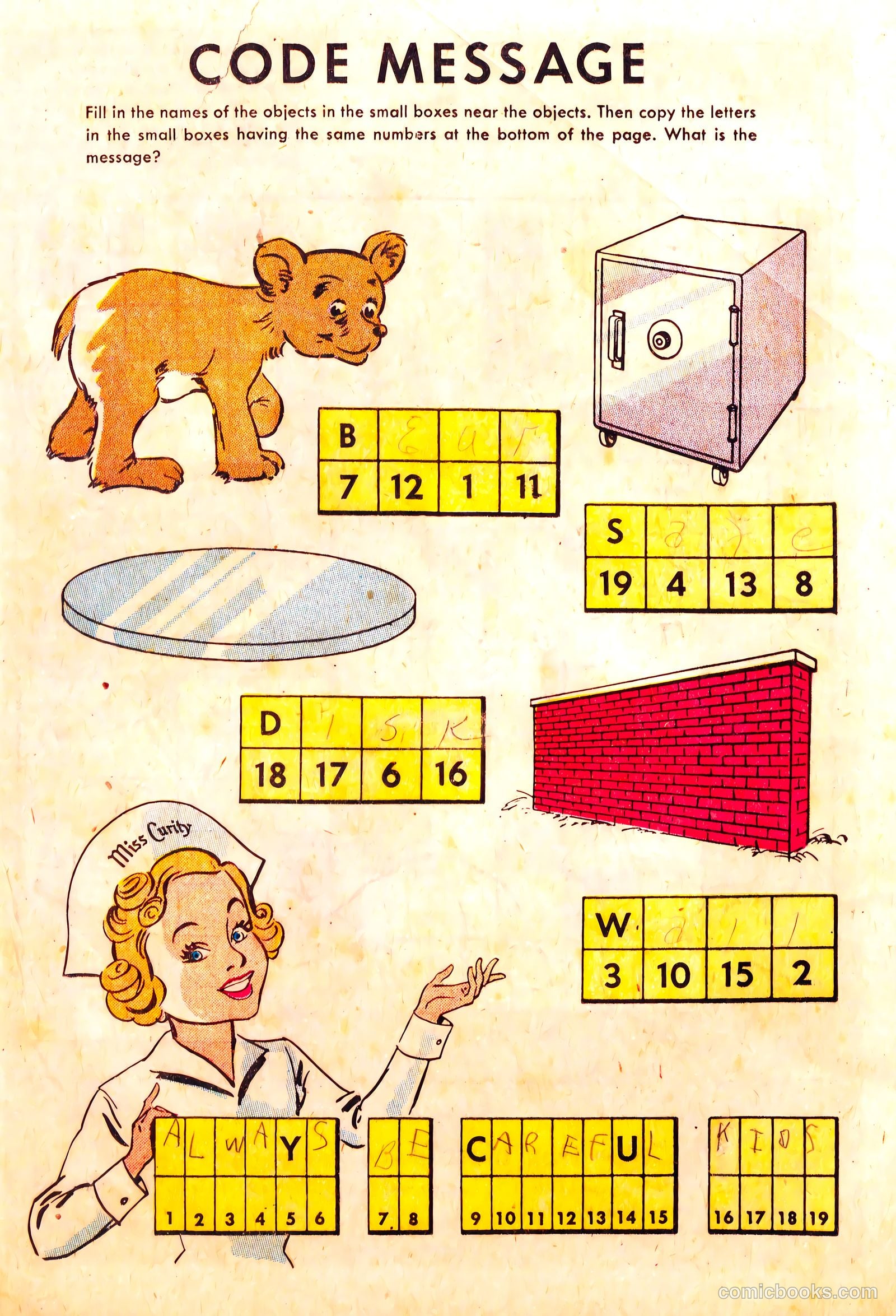 Miss Curity Fun Book #nn (1952) — page 8 of 20