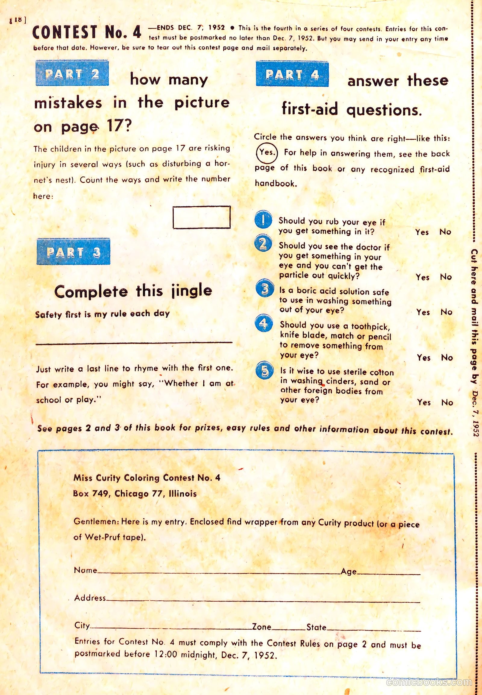 Miss Curity Fun Book #nn (1952) — page 18 of 20