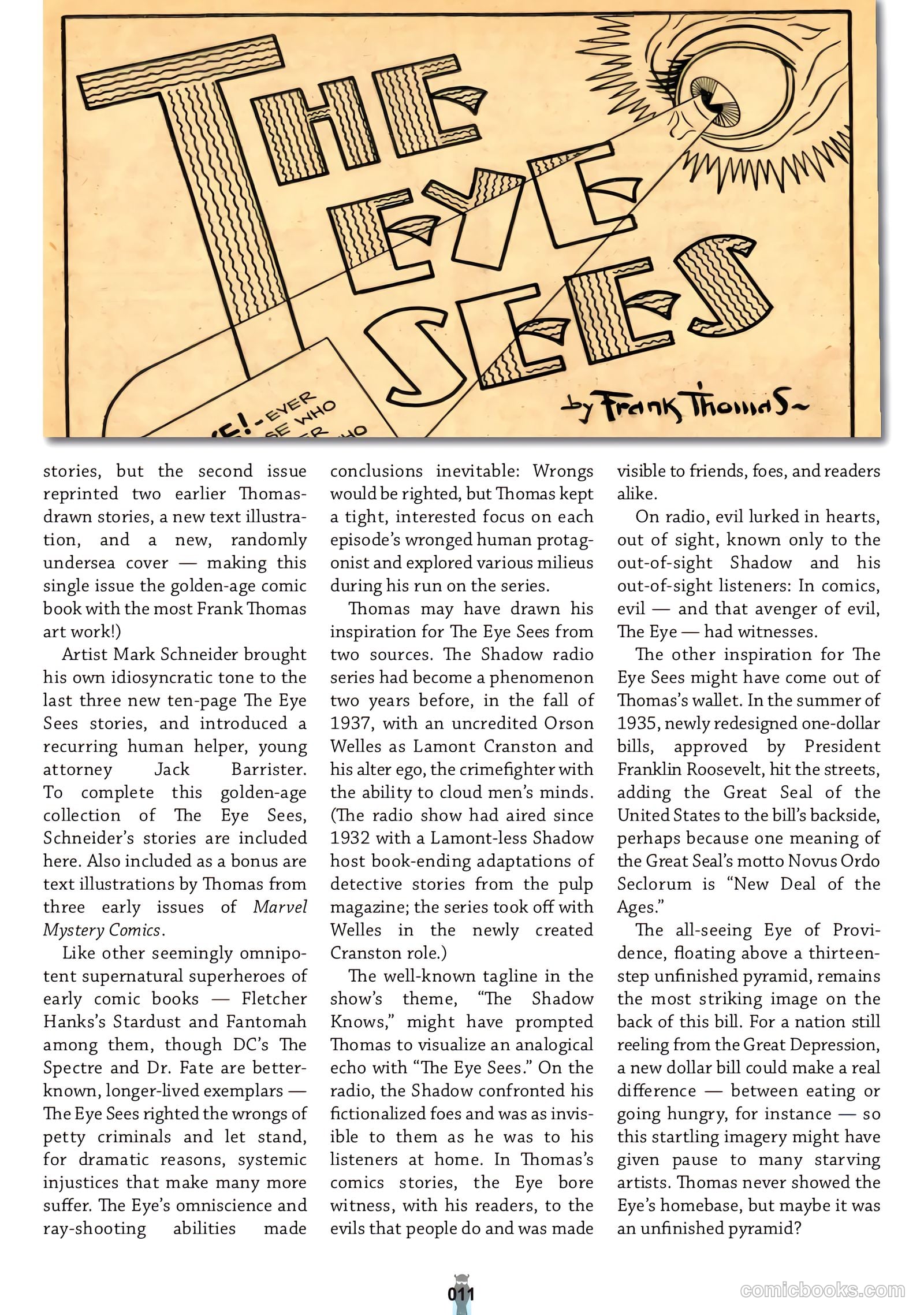 frank thomas archives v2 the complete eye #nn — page 7 of 128