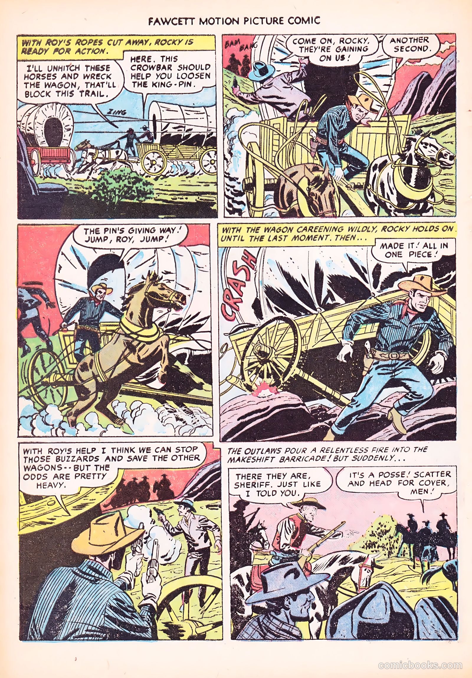 Motion Picture Comics 103 Covered Wagon Raid #1 — page 32 of 36