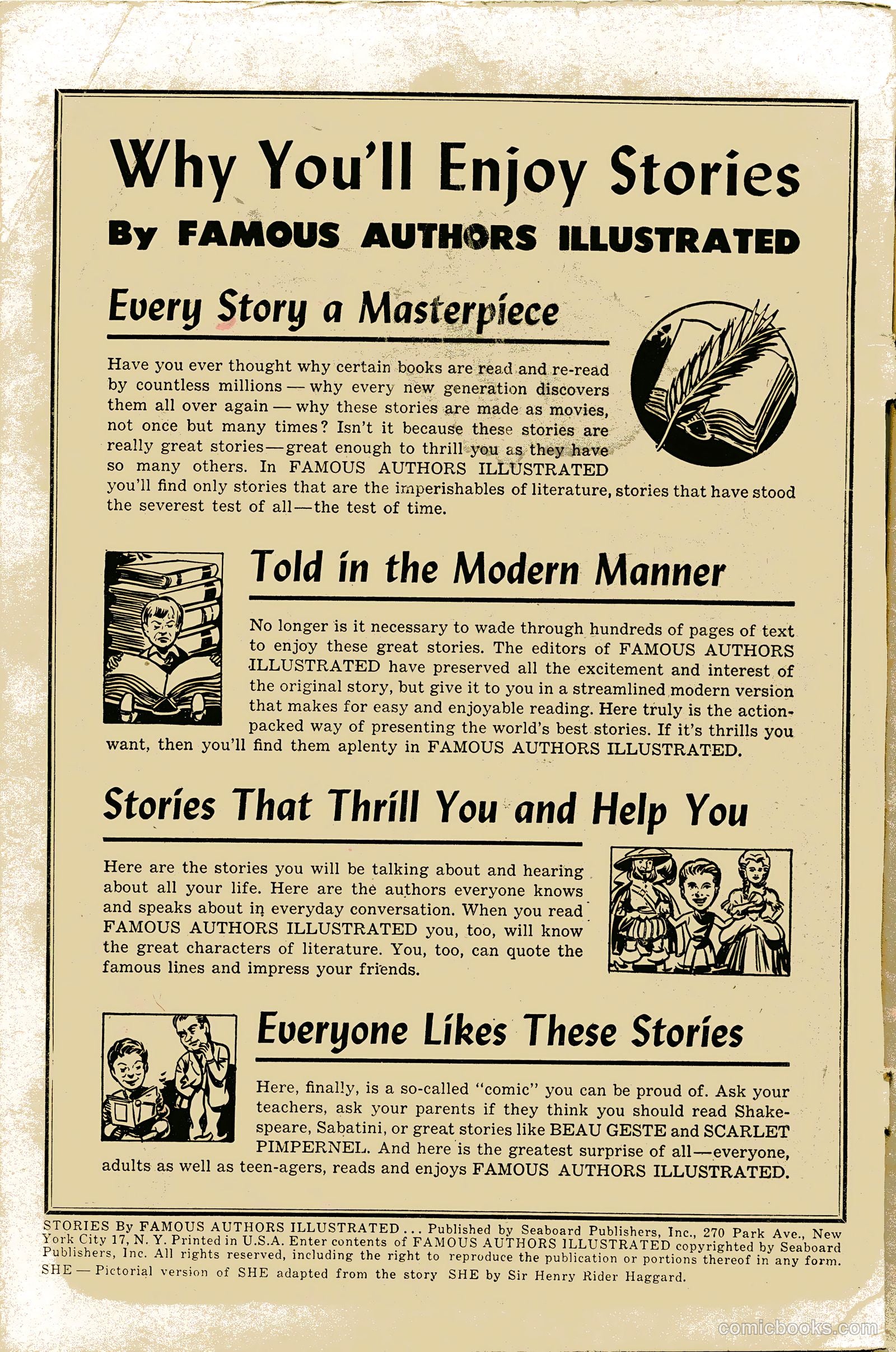 Stories By Famous Authors Illustrated 3 - She #1 — page 2 of 52