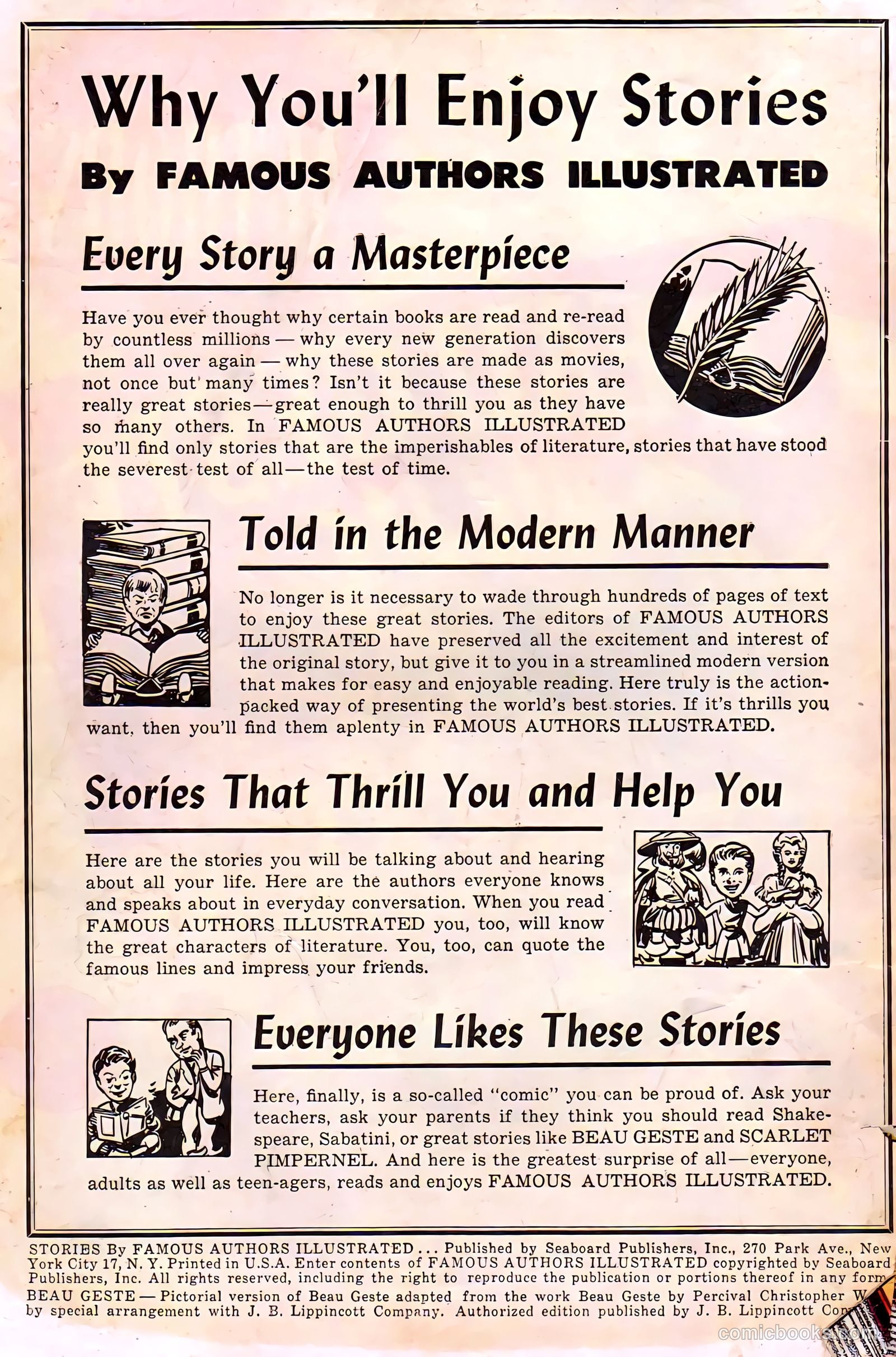 Stories By Famous Authors Illustrated 5 - BeauGeste #1 — page 54 of 56