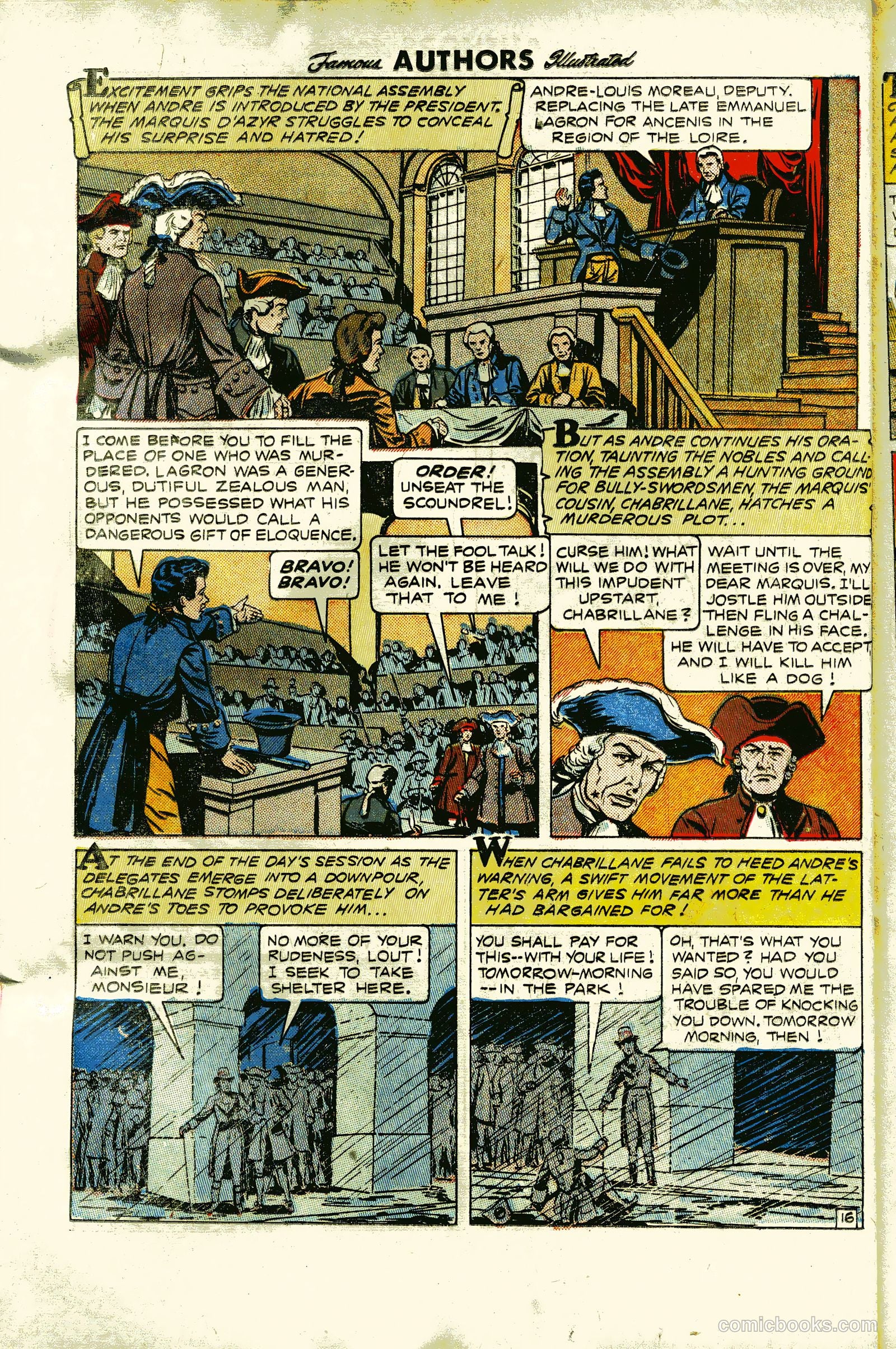Stories By Famous Authors Illustrated 13 - Scaramouche #1 — page 18 of 36