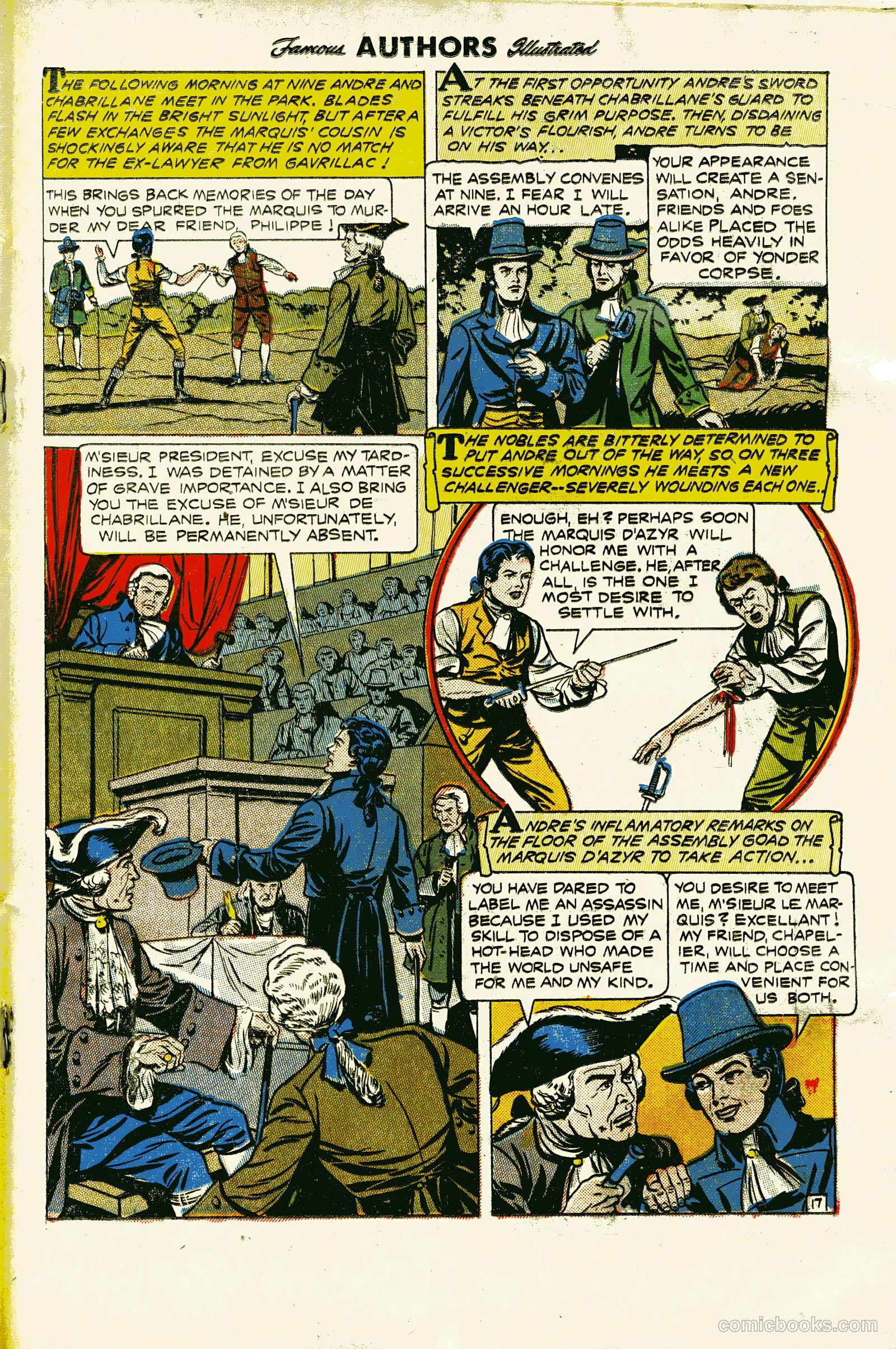 Stories By Famous Authors Illustrated 13 - Scaramouche #1 — page 19 of 36