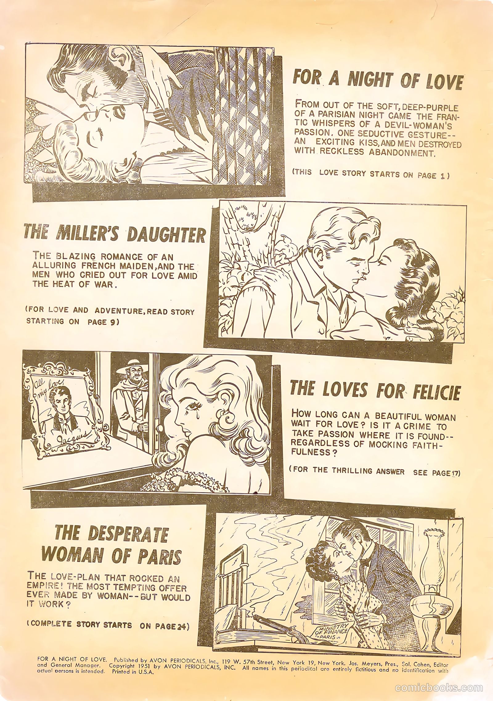 For a Night of Love #1 (1951) — page 2 of 36