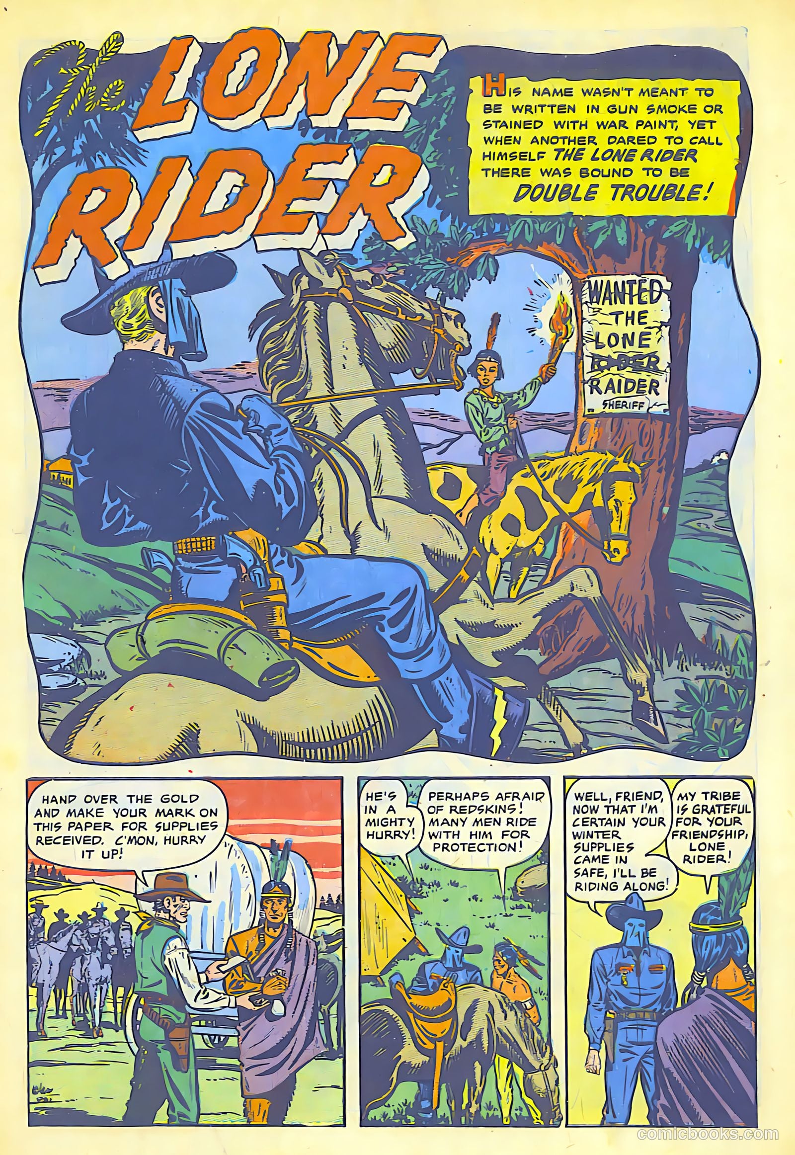 The Lone Rider #1 (1950) — page 3 of 52