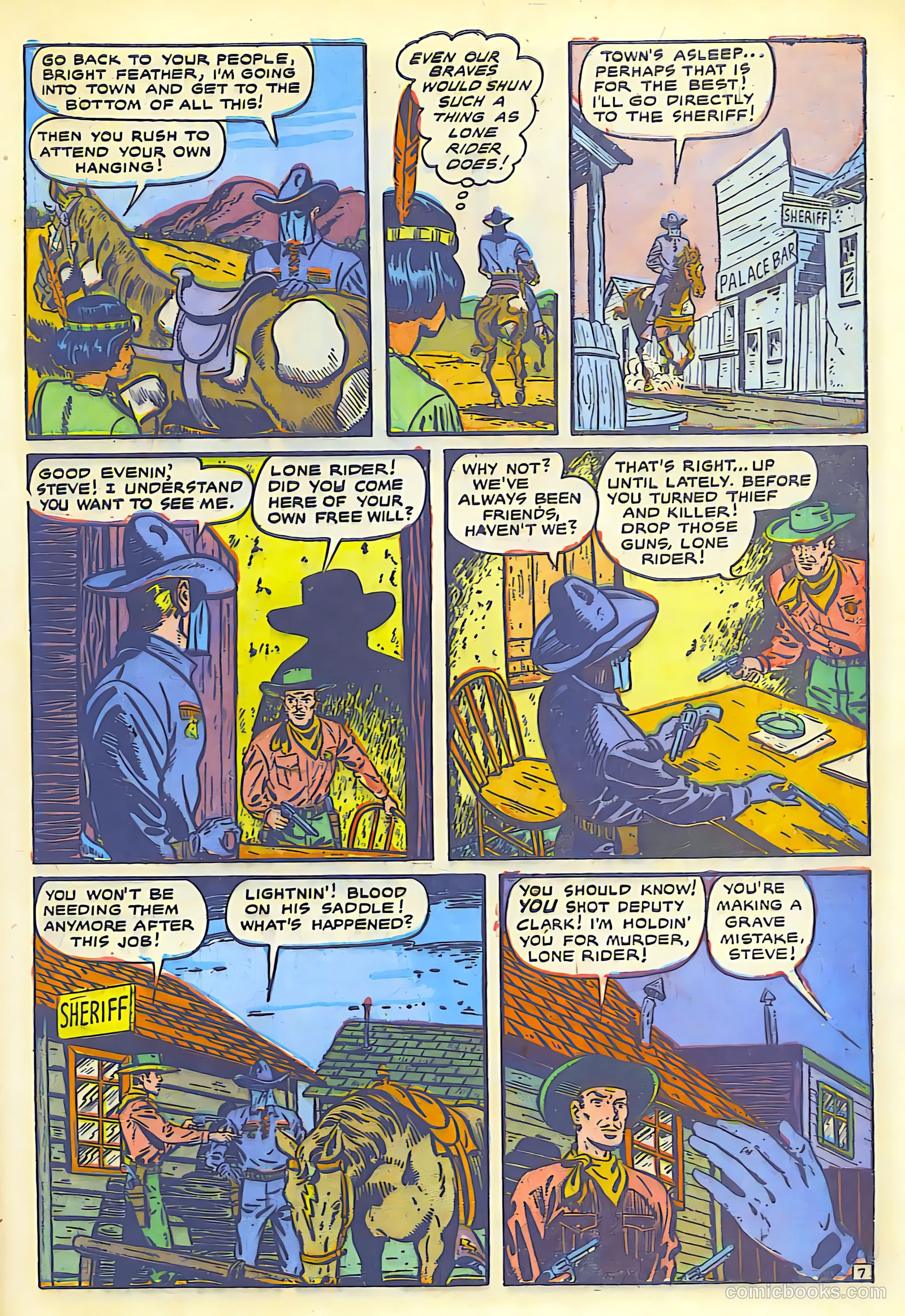 The Lone Rider #1 (1950) — page 9 of 52
