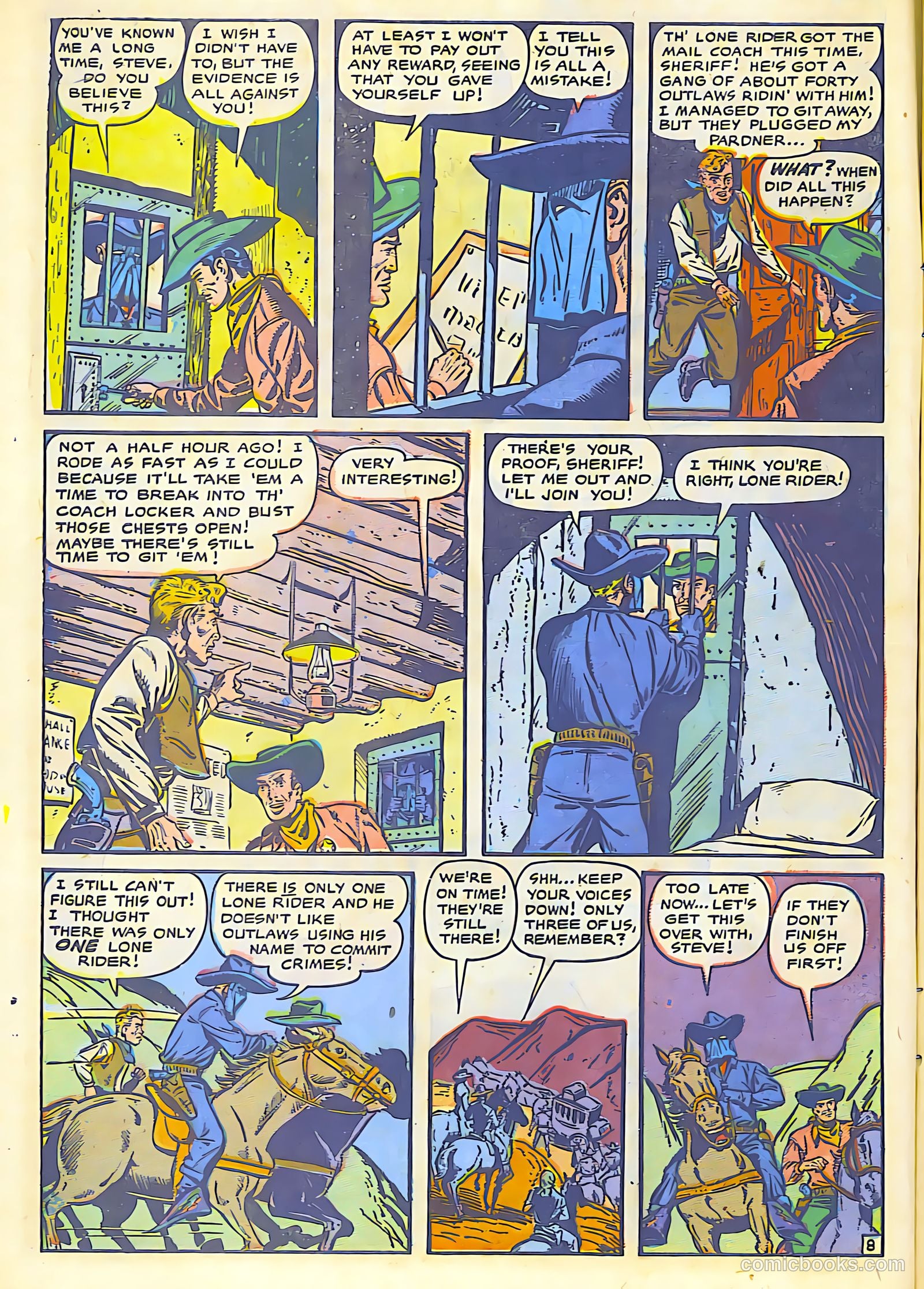 The Lone Rider #1 (1950) — page 10 of 52