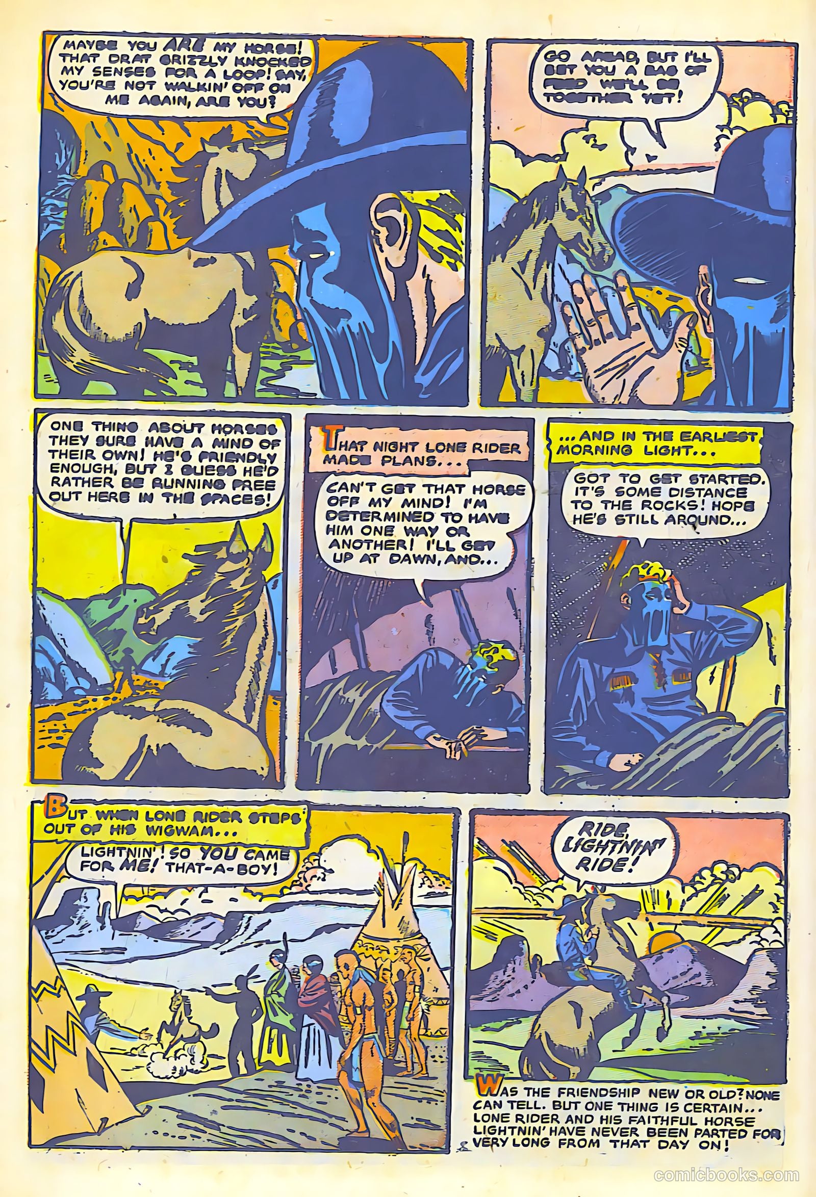 The Lone Rider #1 (1950) — page 22 of 52