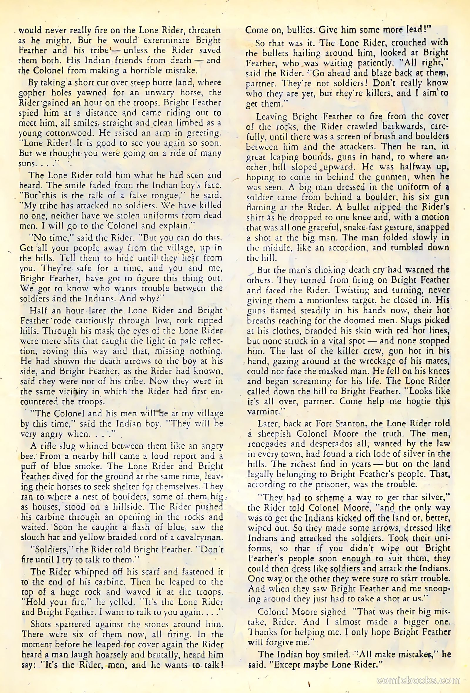 The Lone Rider #1 (1950) — page 25 of 52