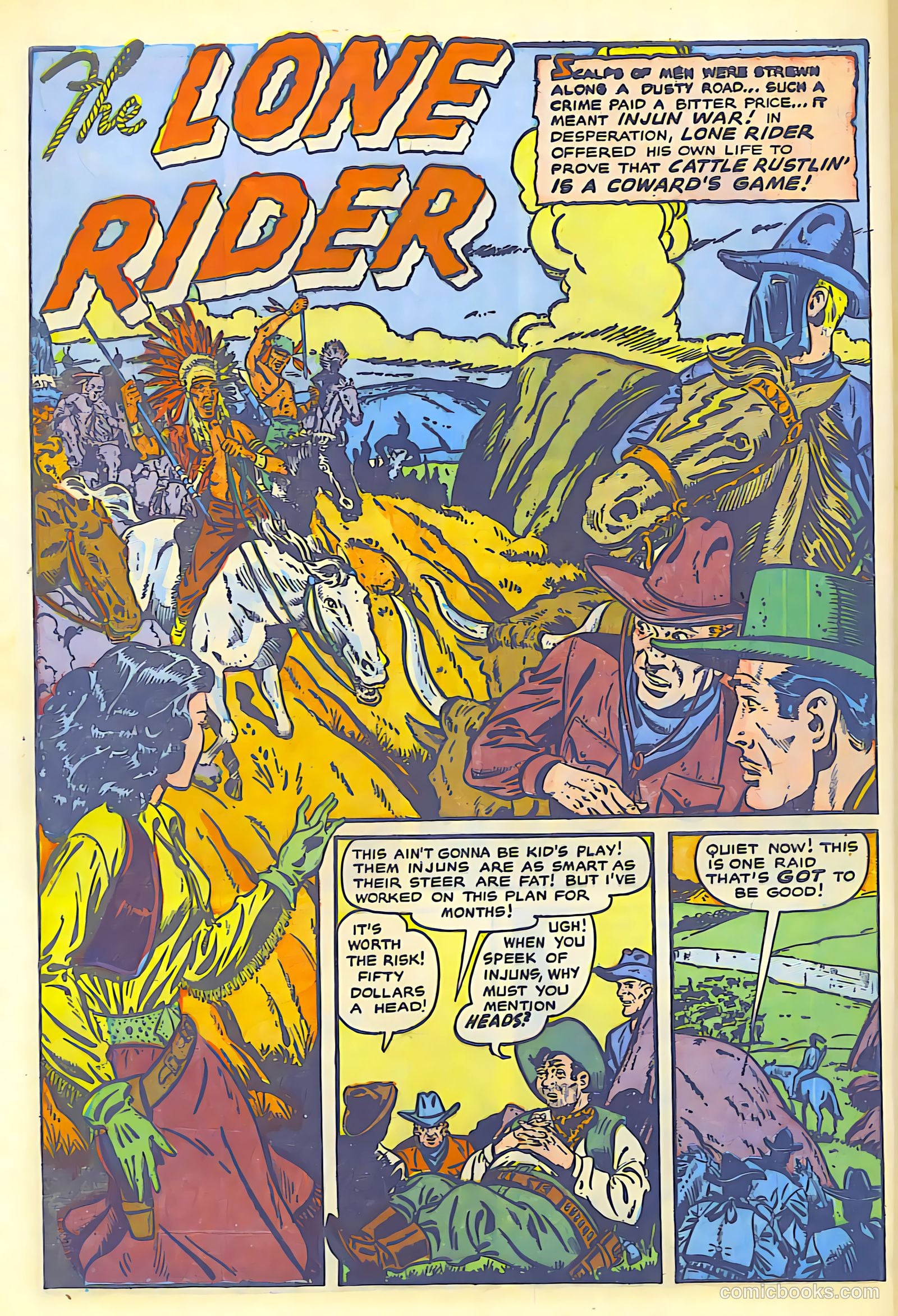 The Lone Rider #1 (1950) — page 40 of 52