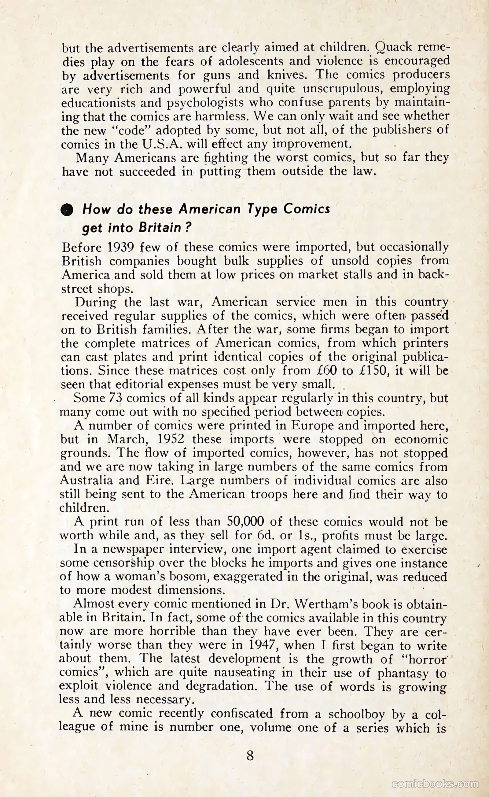 comics and your children george h pumphrey comics campaign council uk #nn (1954) — page 8 of 24