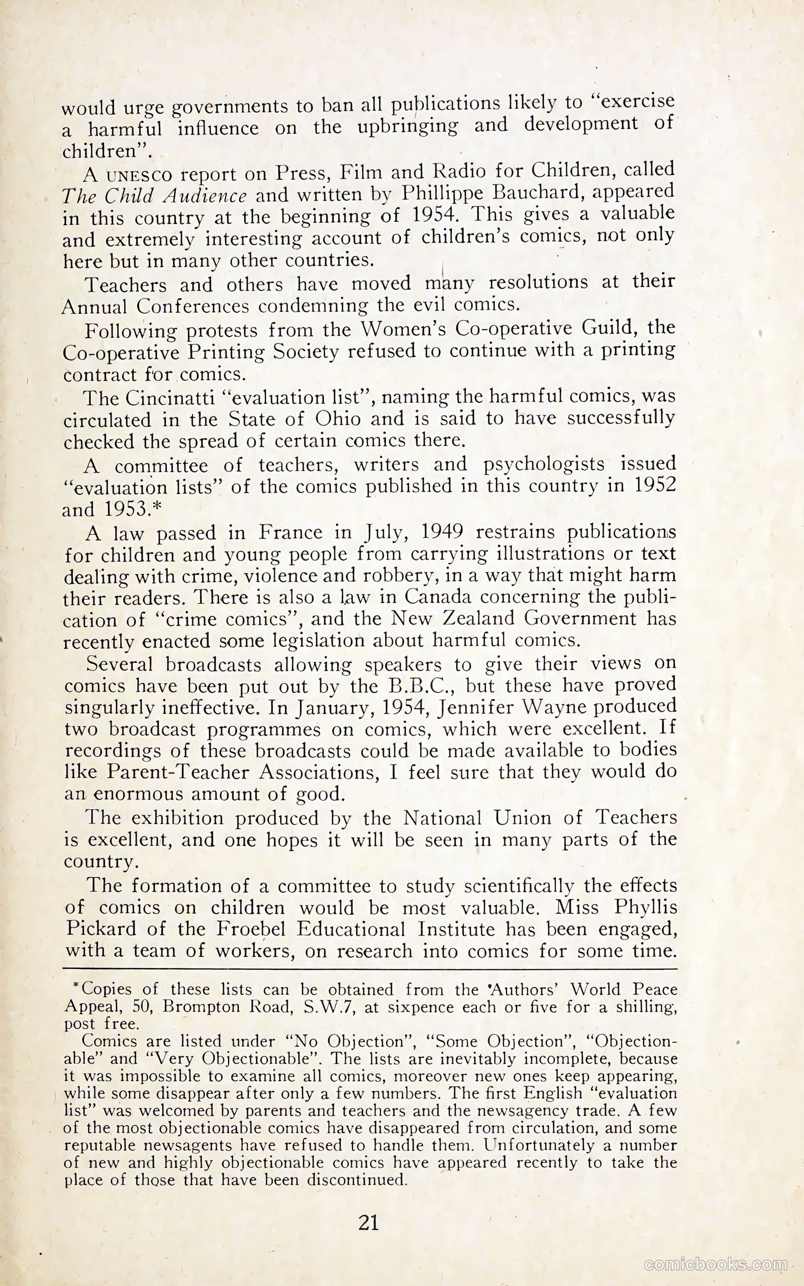 comics and your children george h pumphrey comics campaign council uk #nn (1954) — page 21 of 24