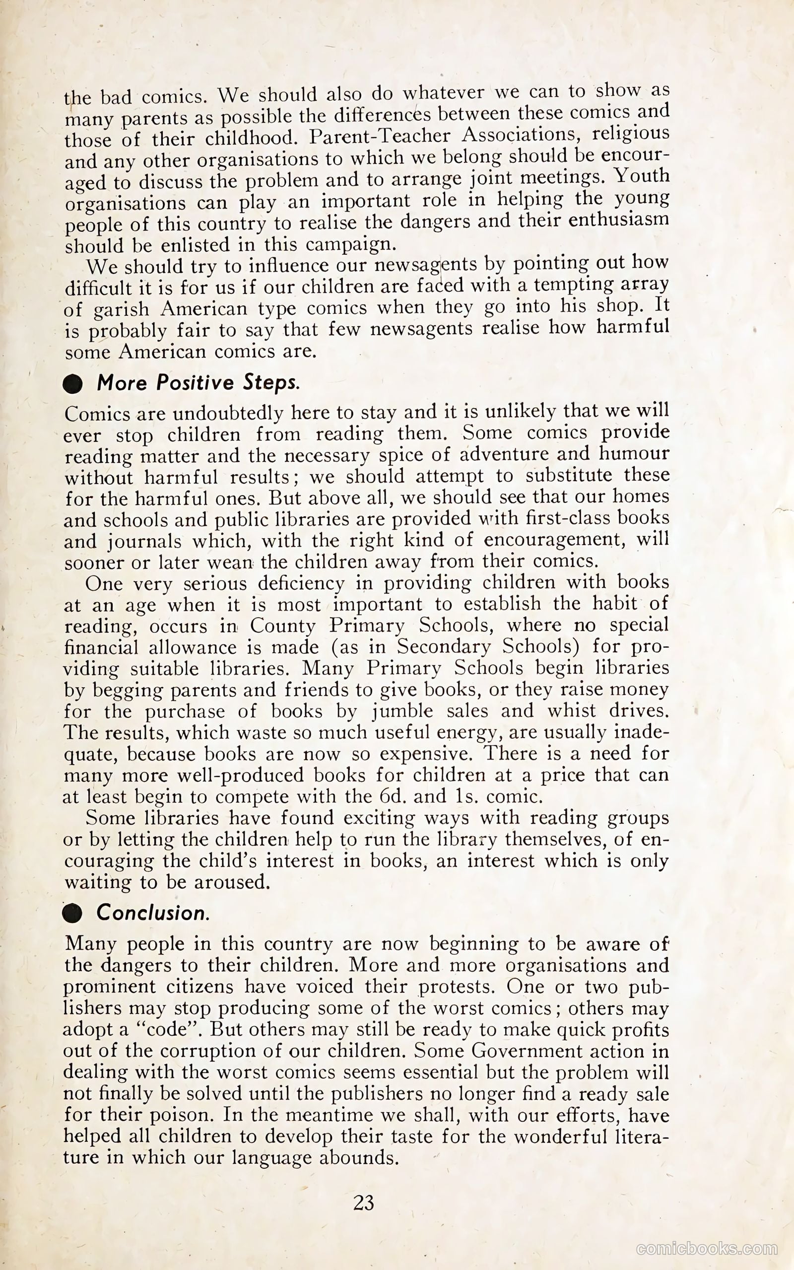 comics and your children george h pumphrey comics campaign council uk #nn (1954) — page 23 of 24