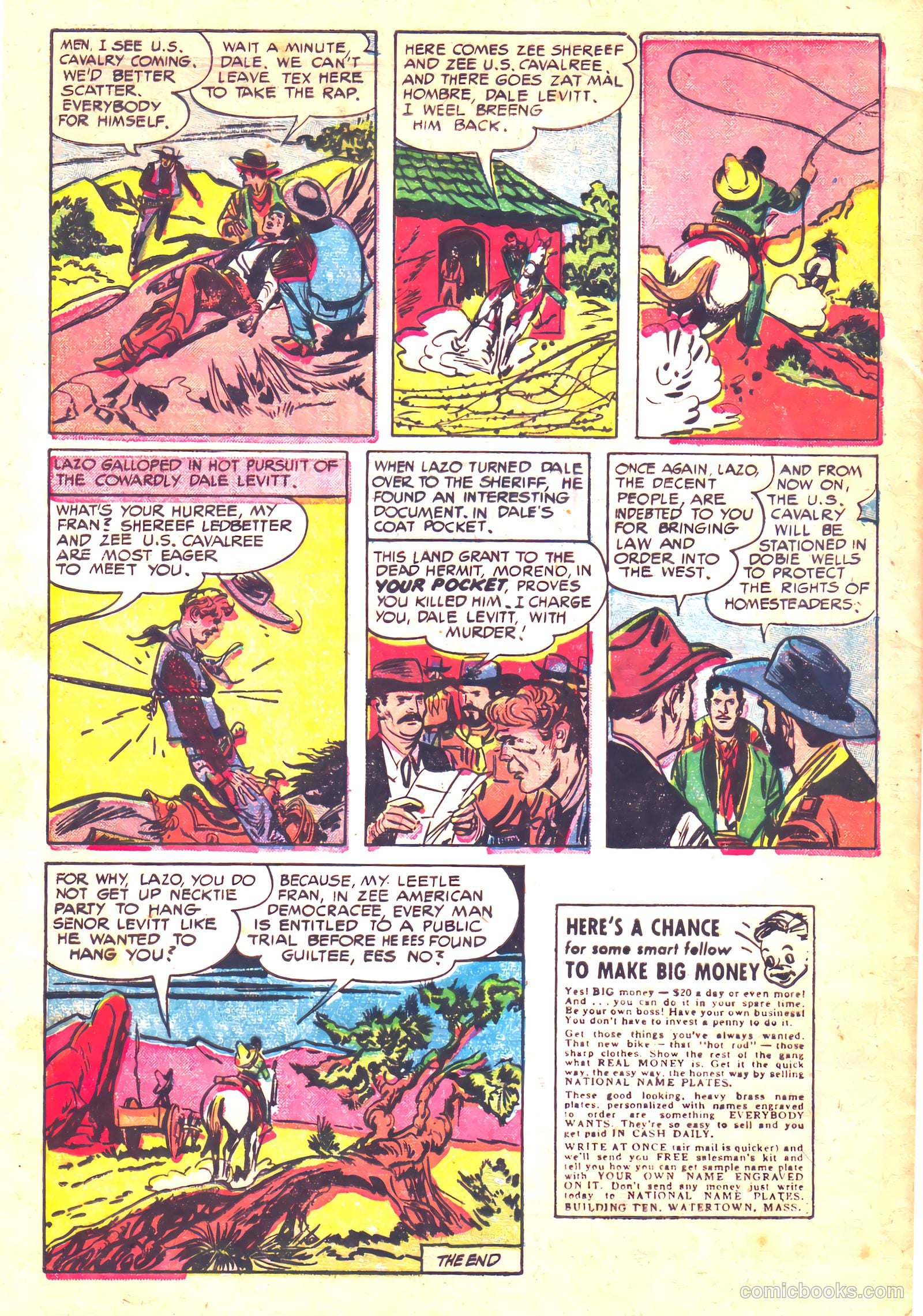 Prize Comics Western #110 (1950) — page 28 of 36