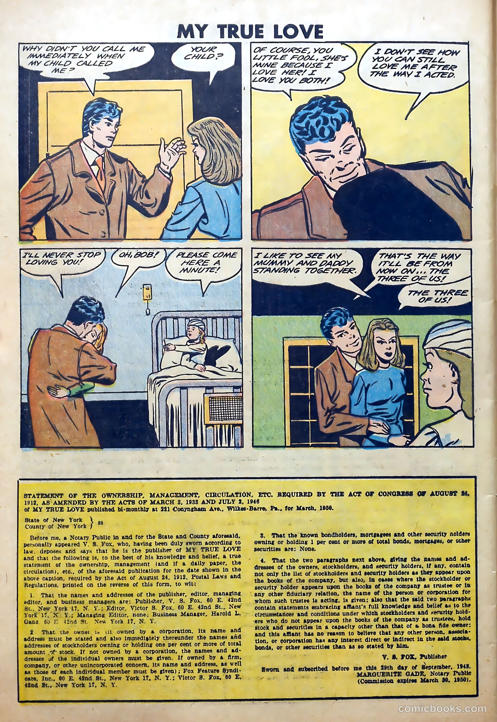 My True Love #69 (1950) — page 32 of 36