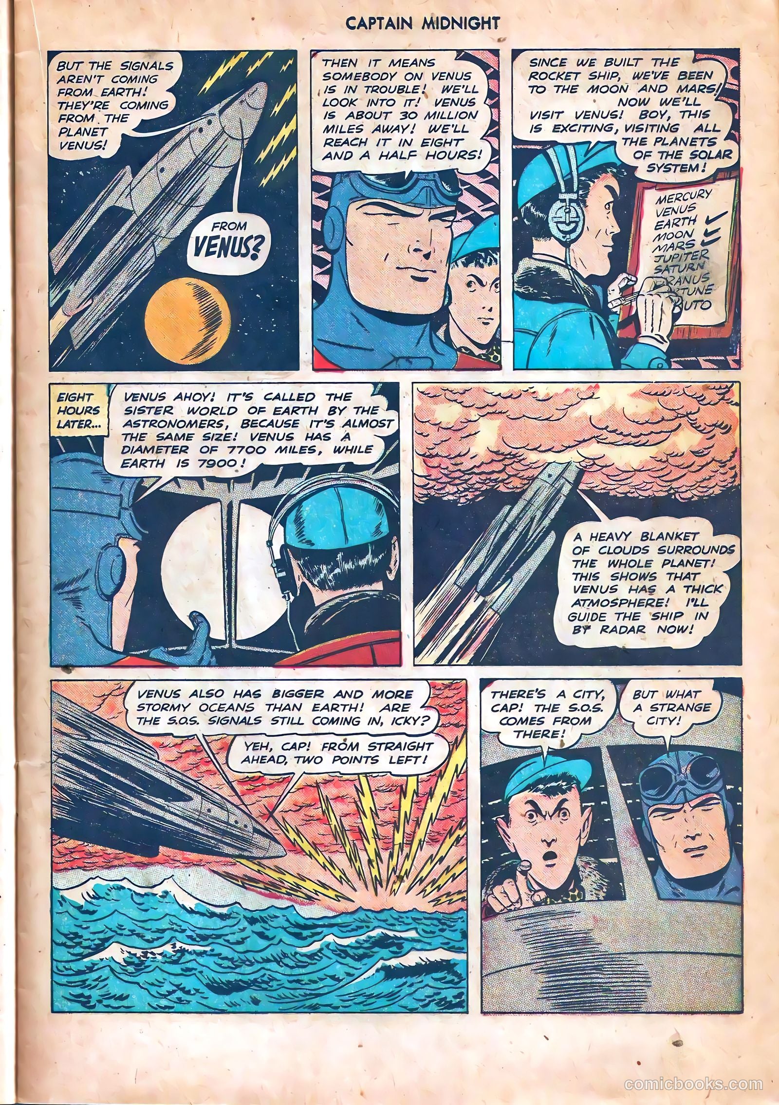 captain midnight in outer space #nn — page 36 of 110