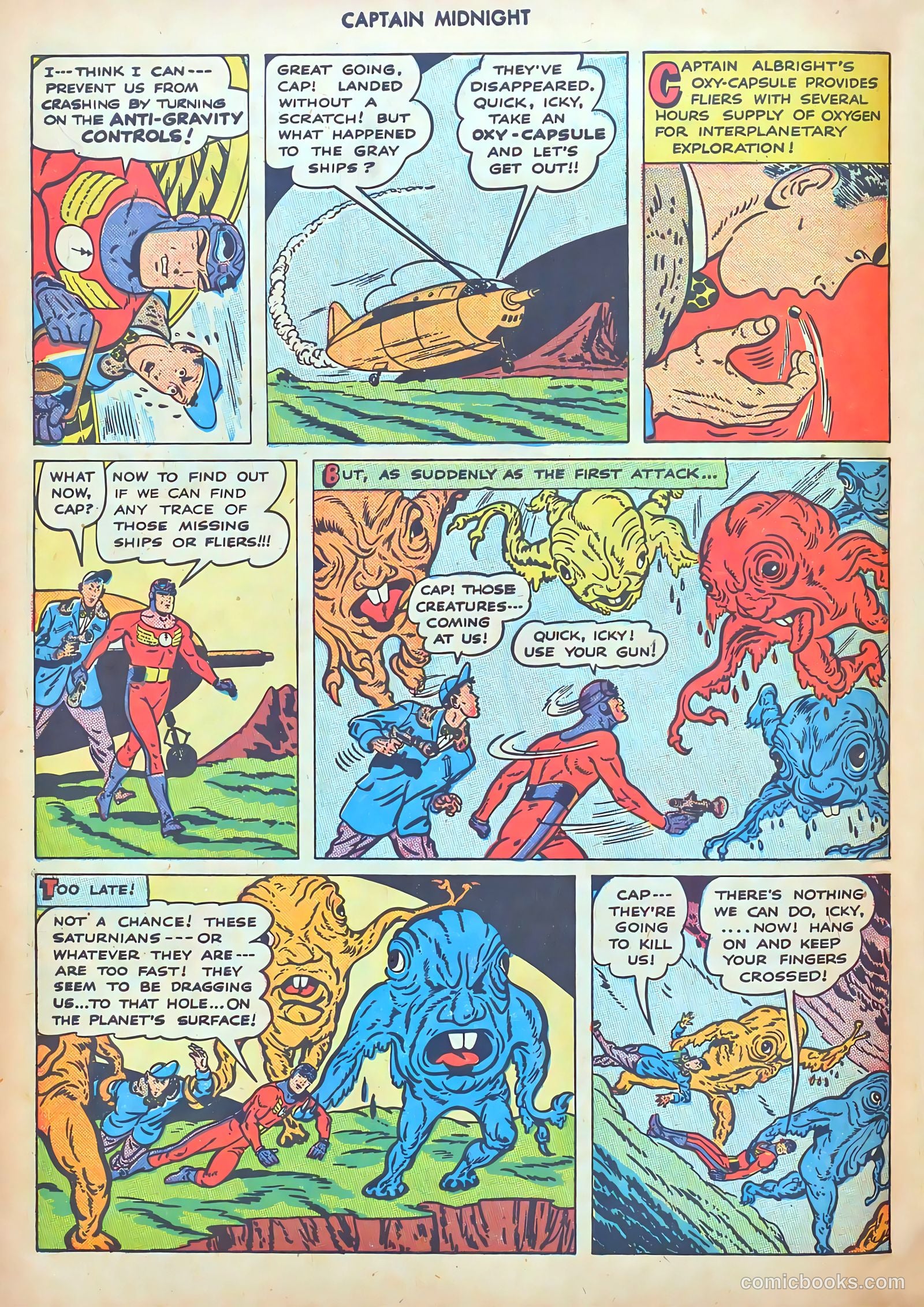 captain midnight in outer space #nn — page 92 of 110