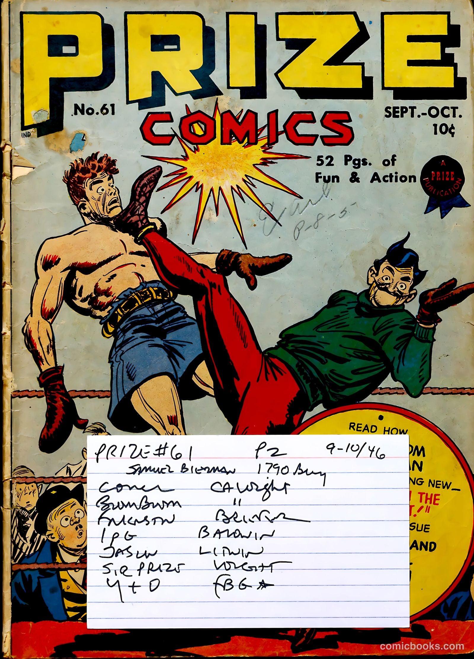 Prize Comics #61 (1940) — page 53 of 53
