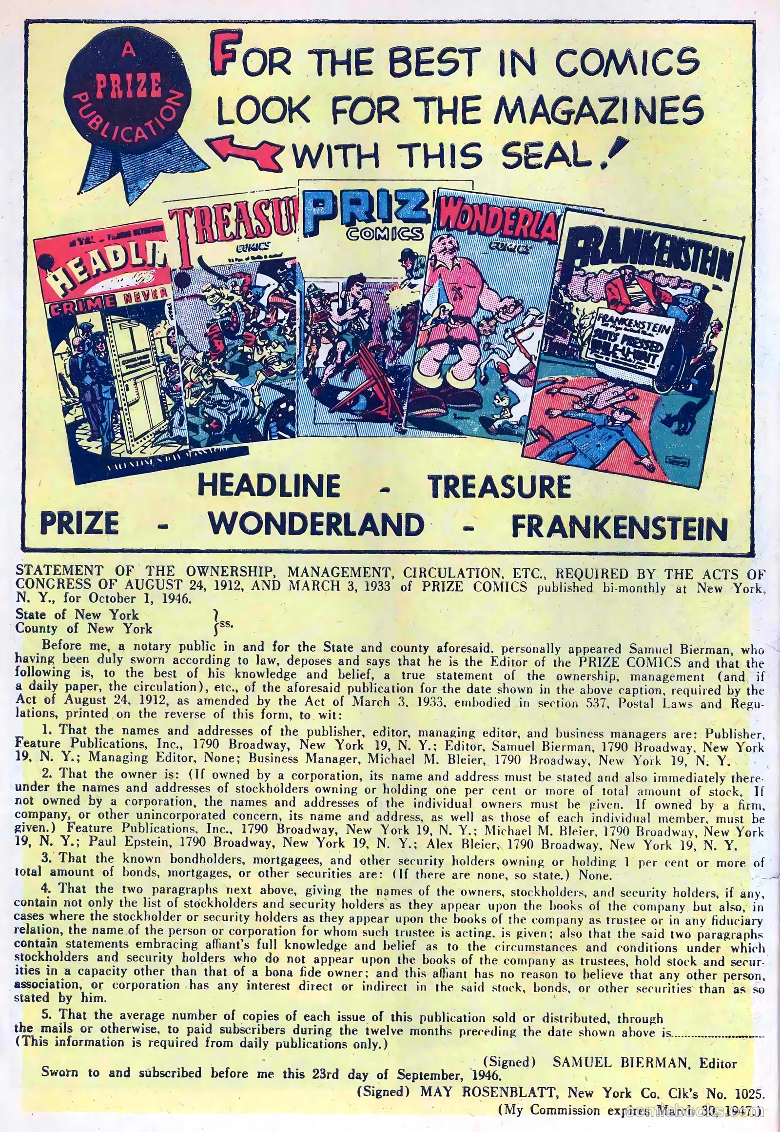 Prize Comics #64 (1940) — page 48 of 52