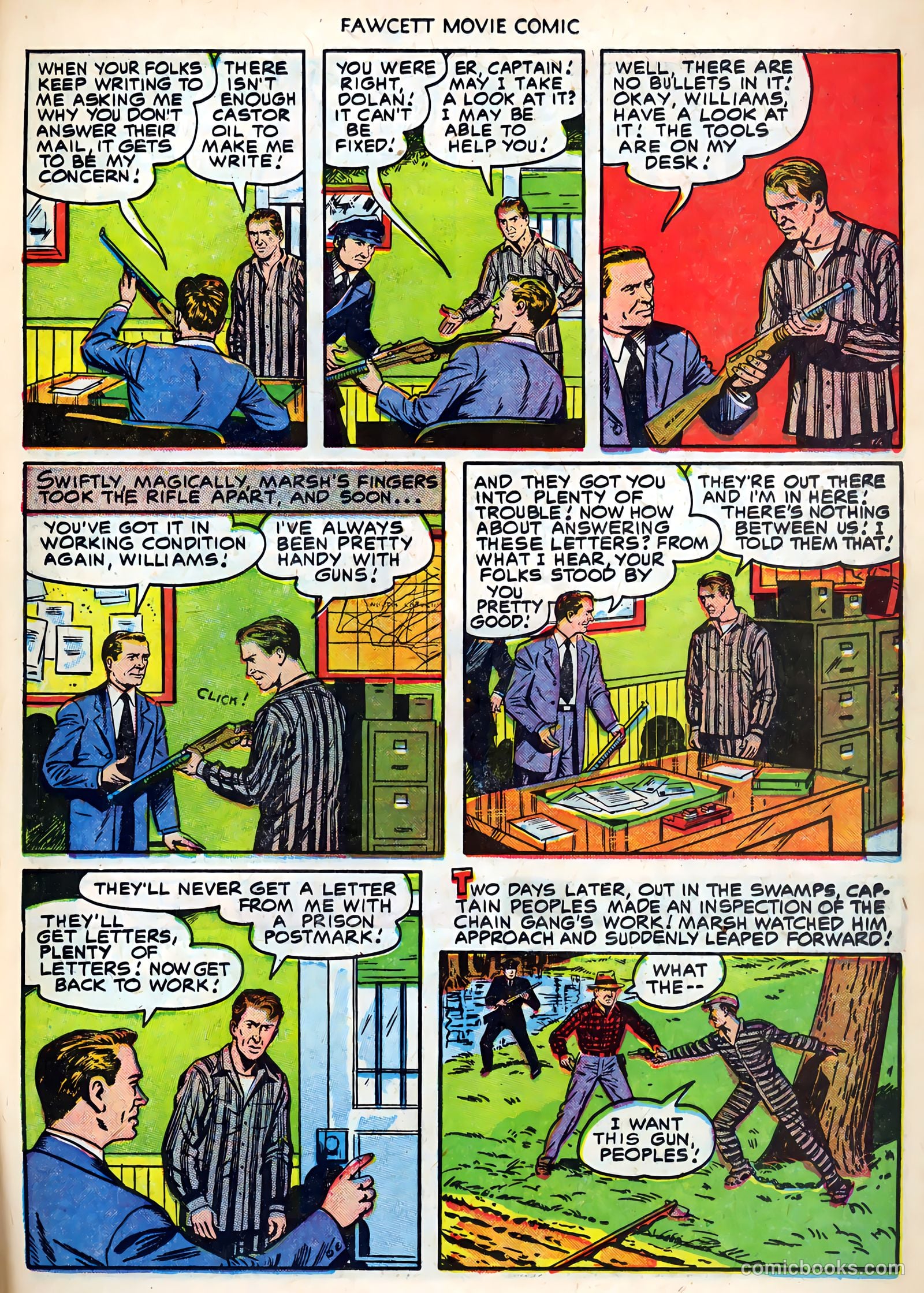 Fawcett Movie Comic 19 - Carbine Williams #1 — page 23 of 36