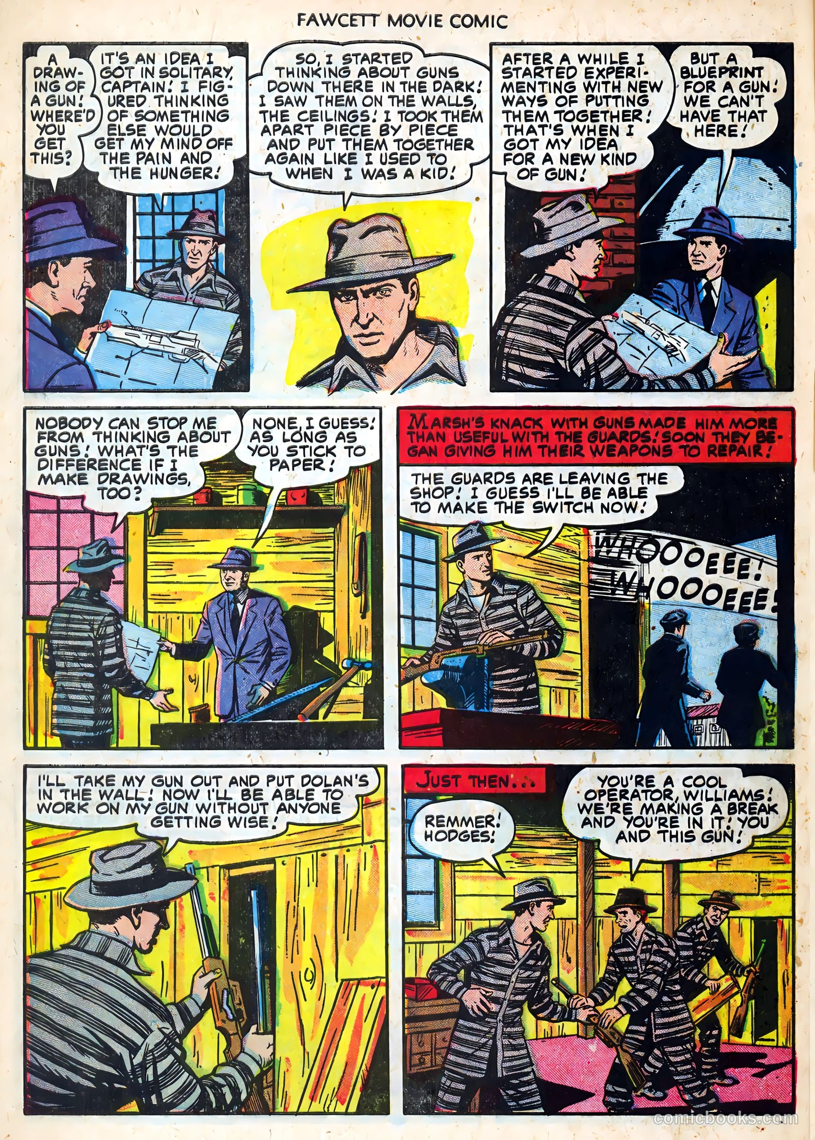 Fawcett Movie Comic 19 - Carbine Williams #1 — page 28 of 36