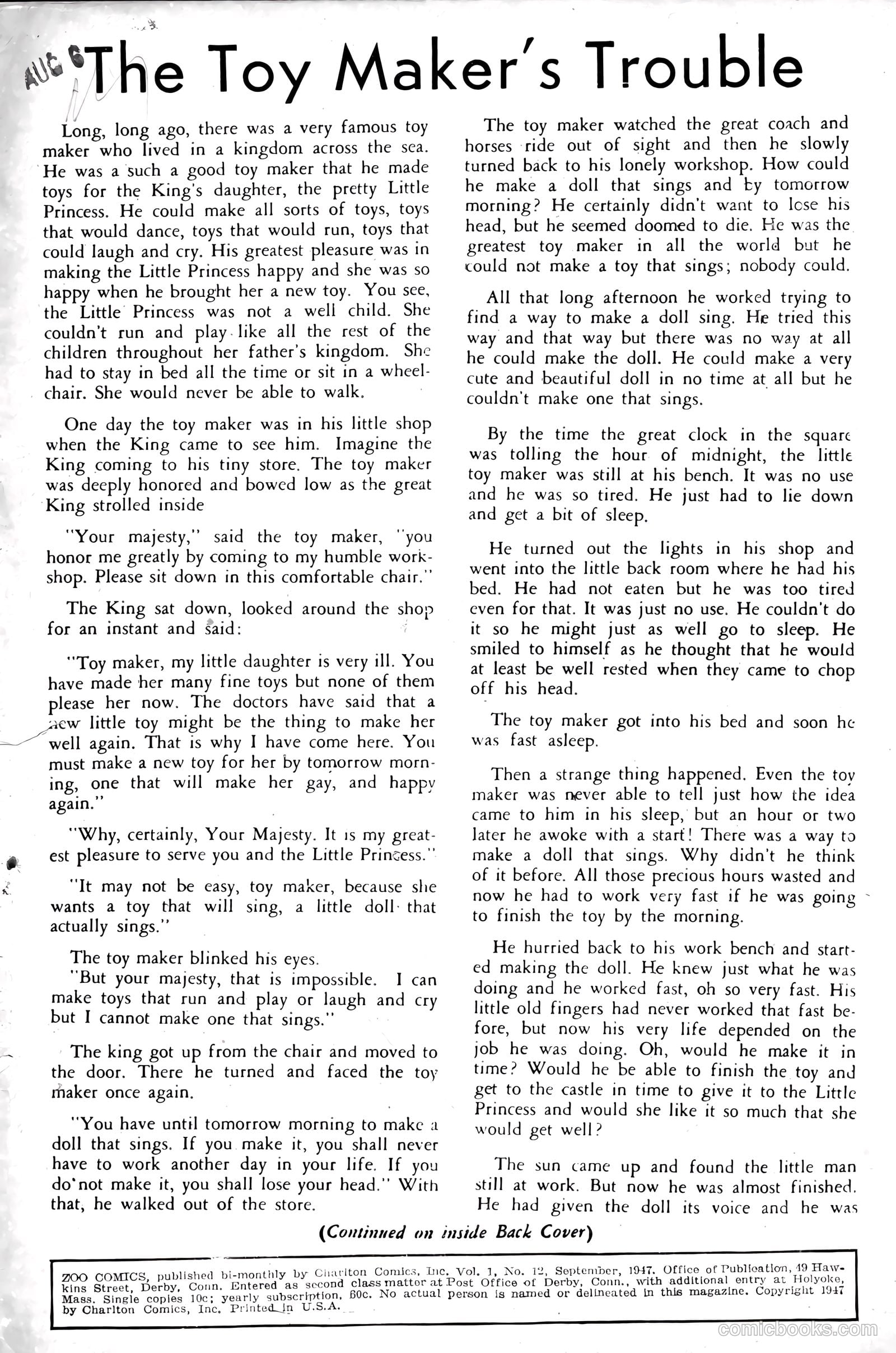 Zoo Funnies v1 #12 — page 2 of 36