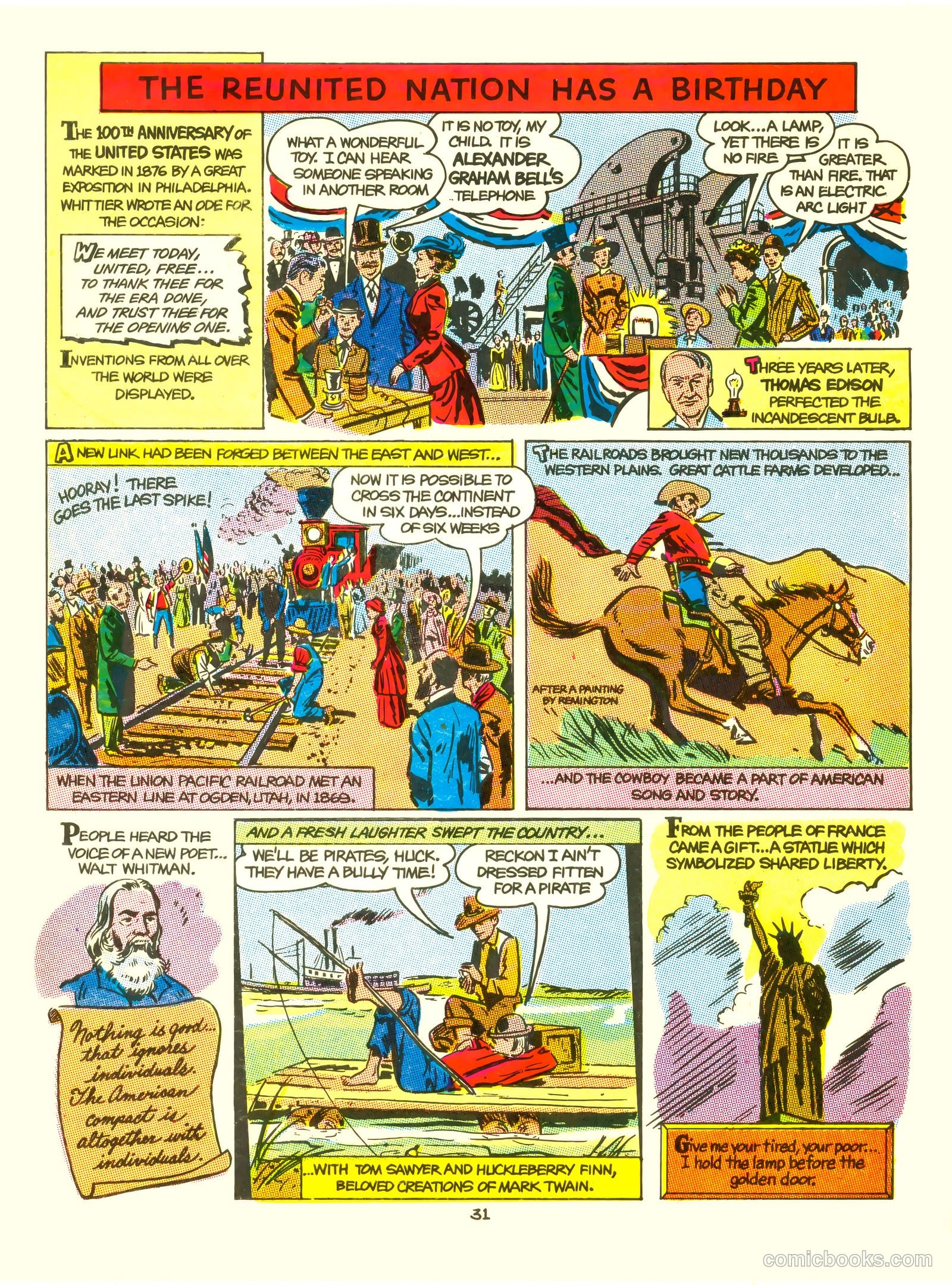 A Picture Story of the United States #nn (1951) — page 31 of 52