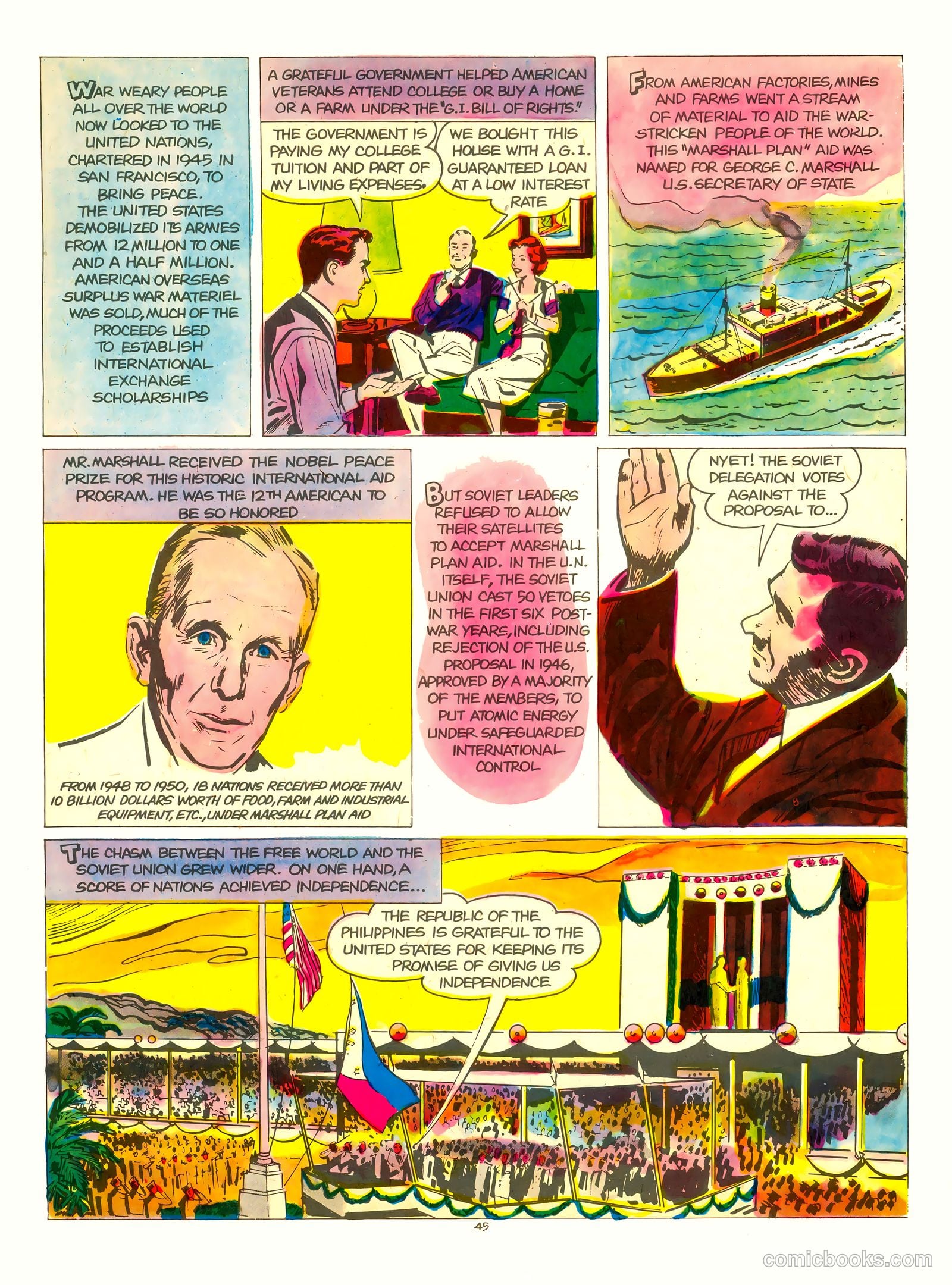 A Picture Story of the United States #nn (1951) — page 45 of 52