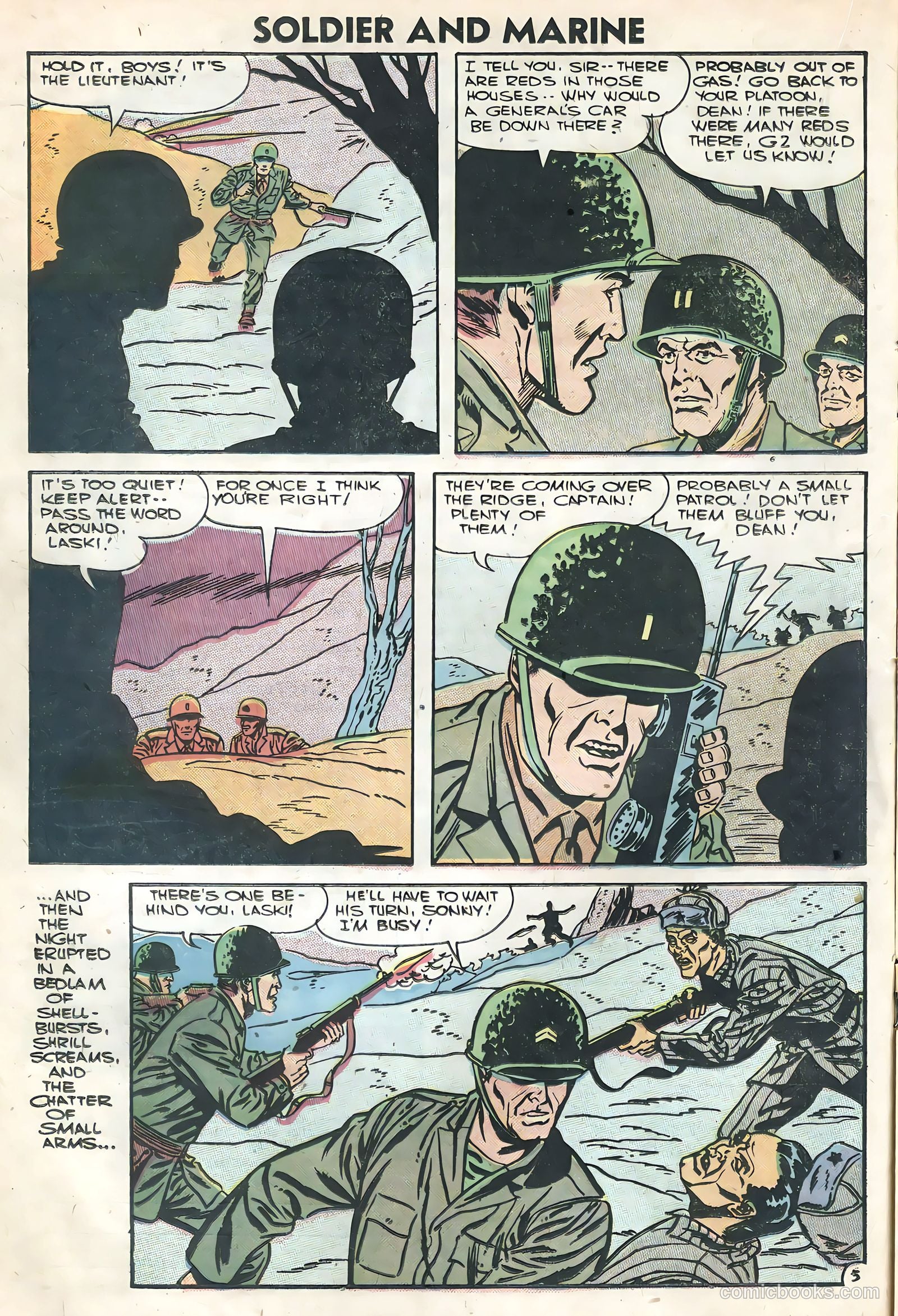 Soldier and Marine Comics #16 (1954) — page 16 of 36
