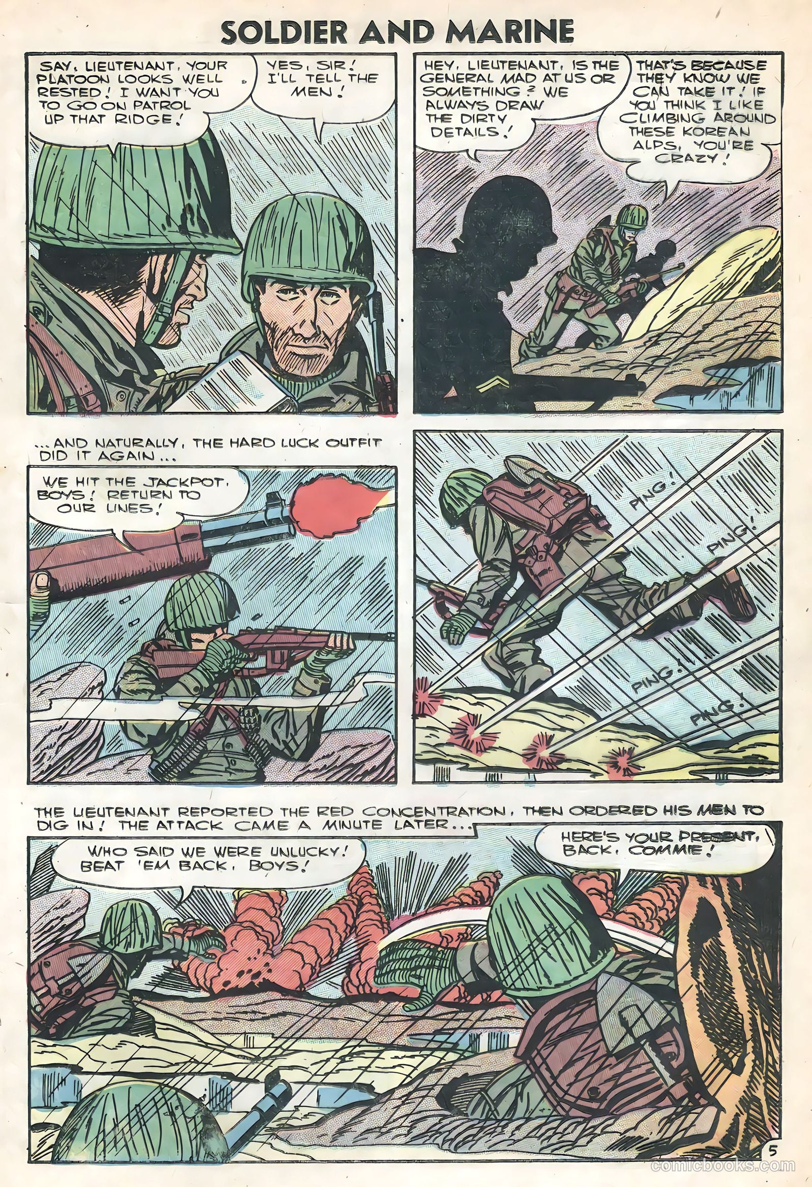 Soldier and Marine Comics #16 (1954) — page 25 of 36