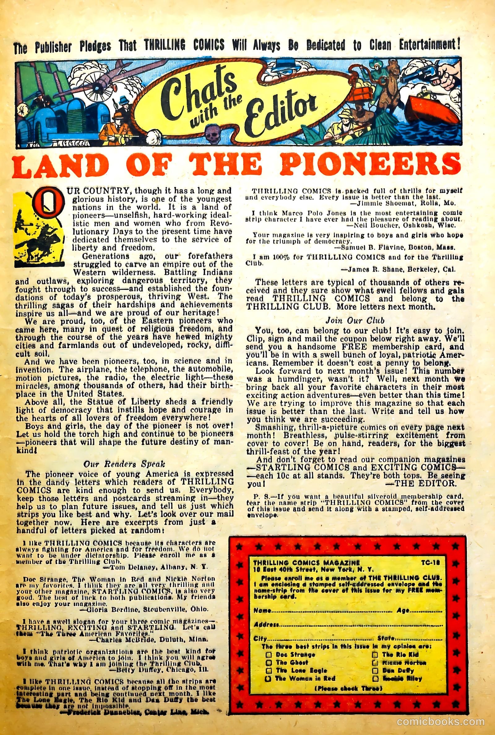 Thrilling Comics #18 (1940) — page 67 of 70