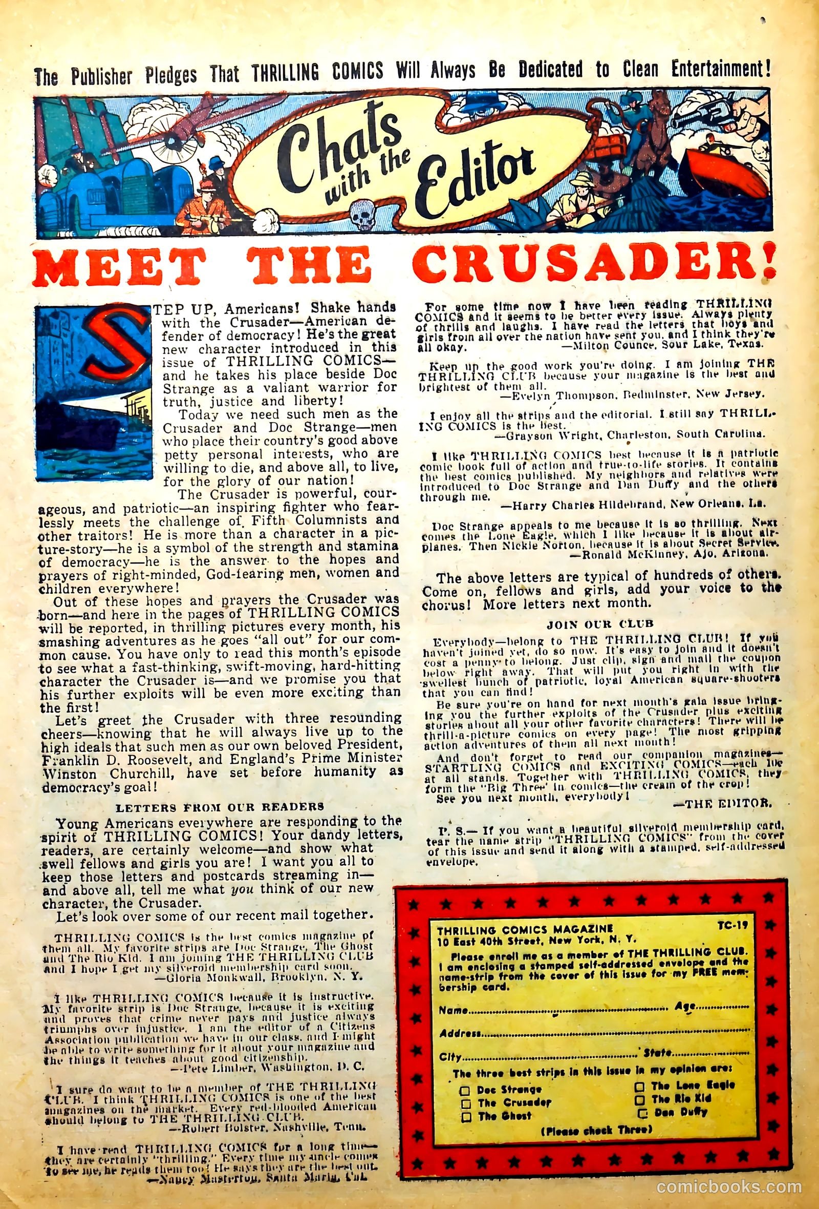 Thrilling Comics #19 (1940) — page 52 of 68