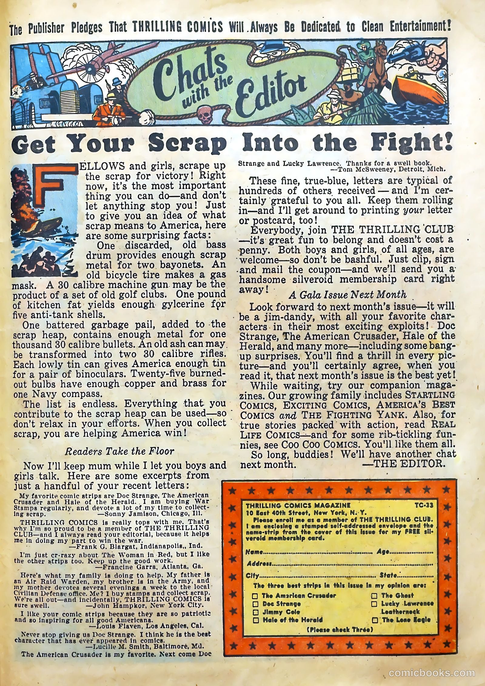 Thrilling Comics #33 (1940) — page 60 of 70