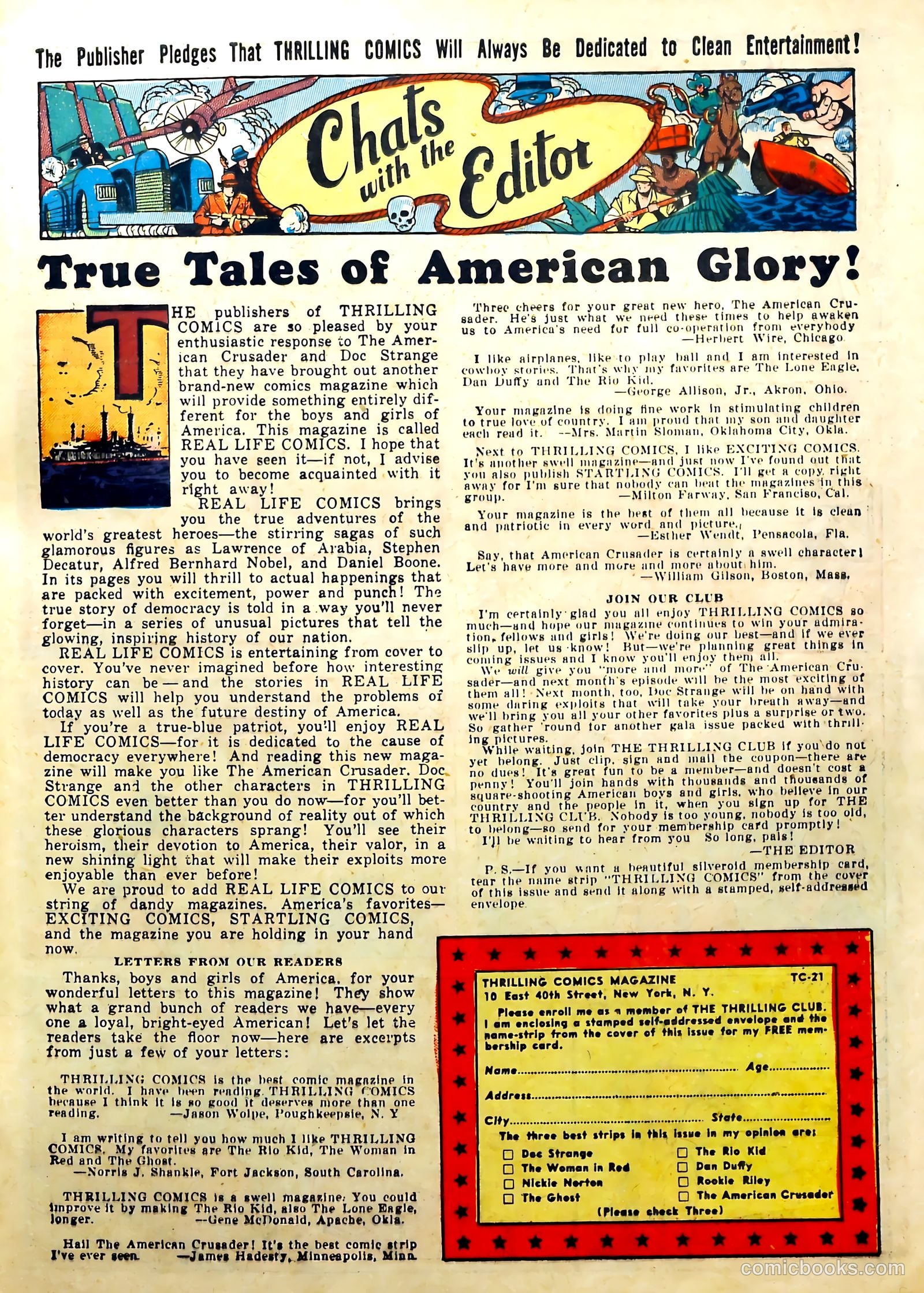 Thrilling Comics #21 (1940) — page 57 of 68