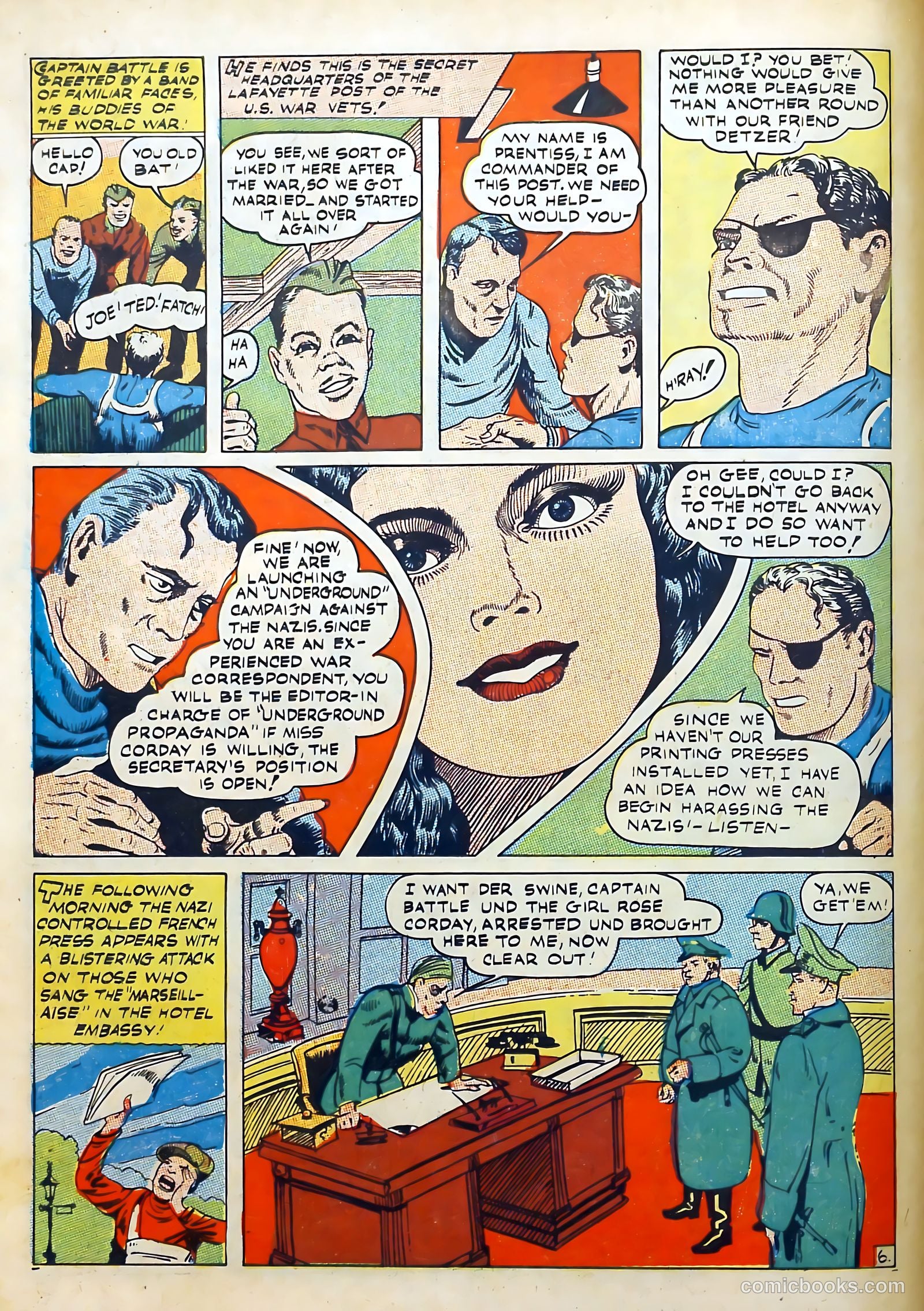 Captain Battle Comics #5 (1942) — page 8 of 68