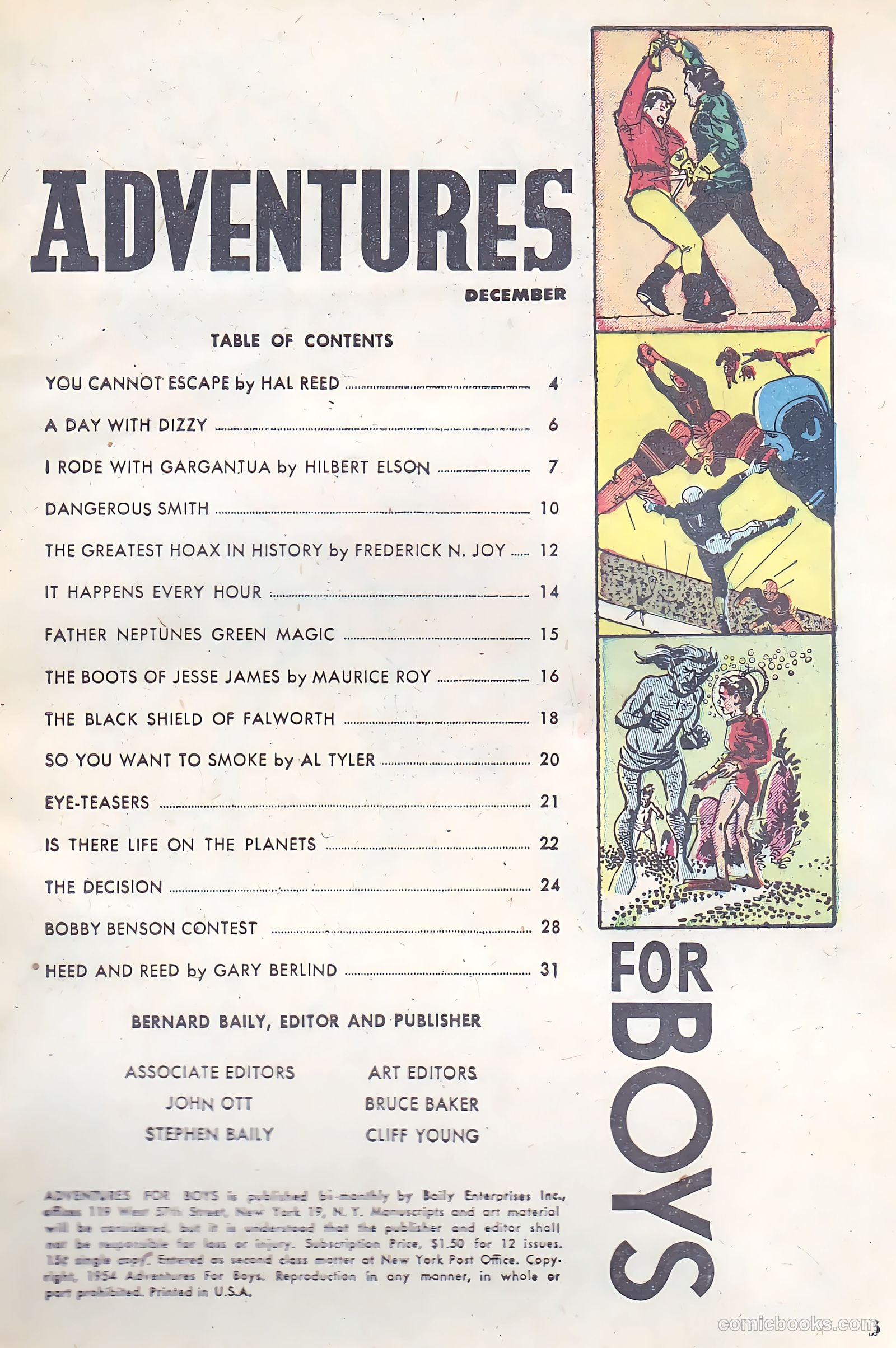 Adventures for Boys #1 (1954) — page 3 of 36