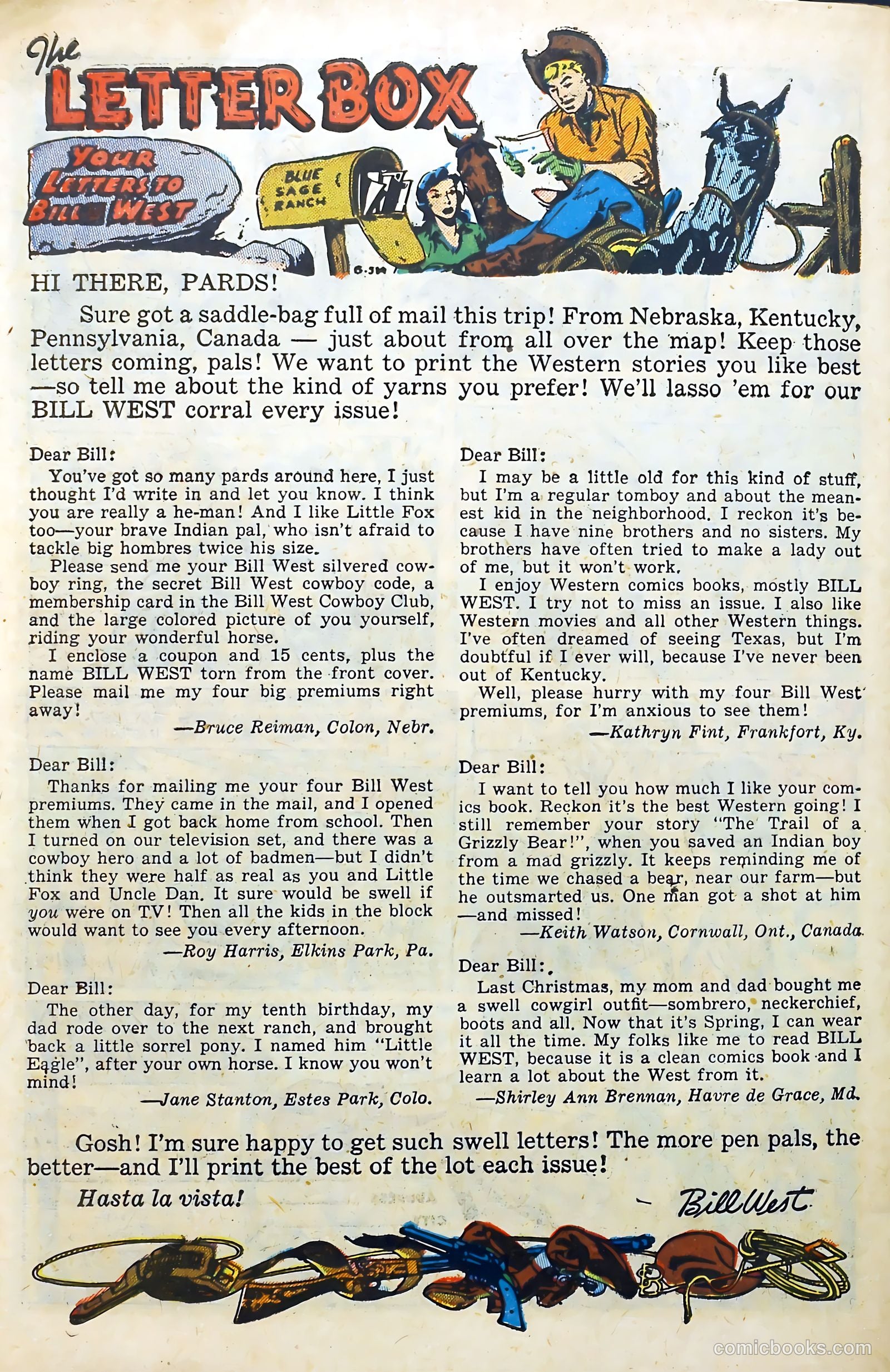Billy West #10 (1949) — page 34 of 36