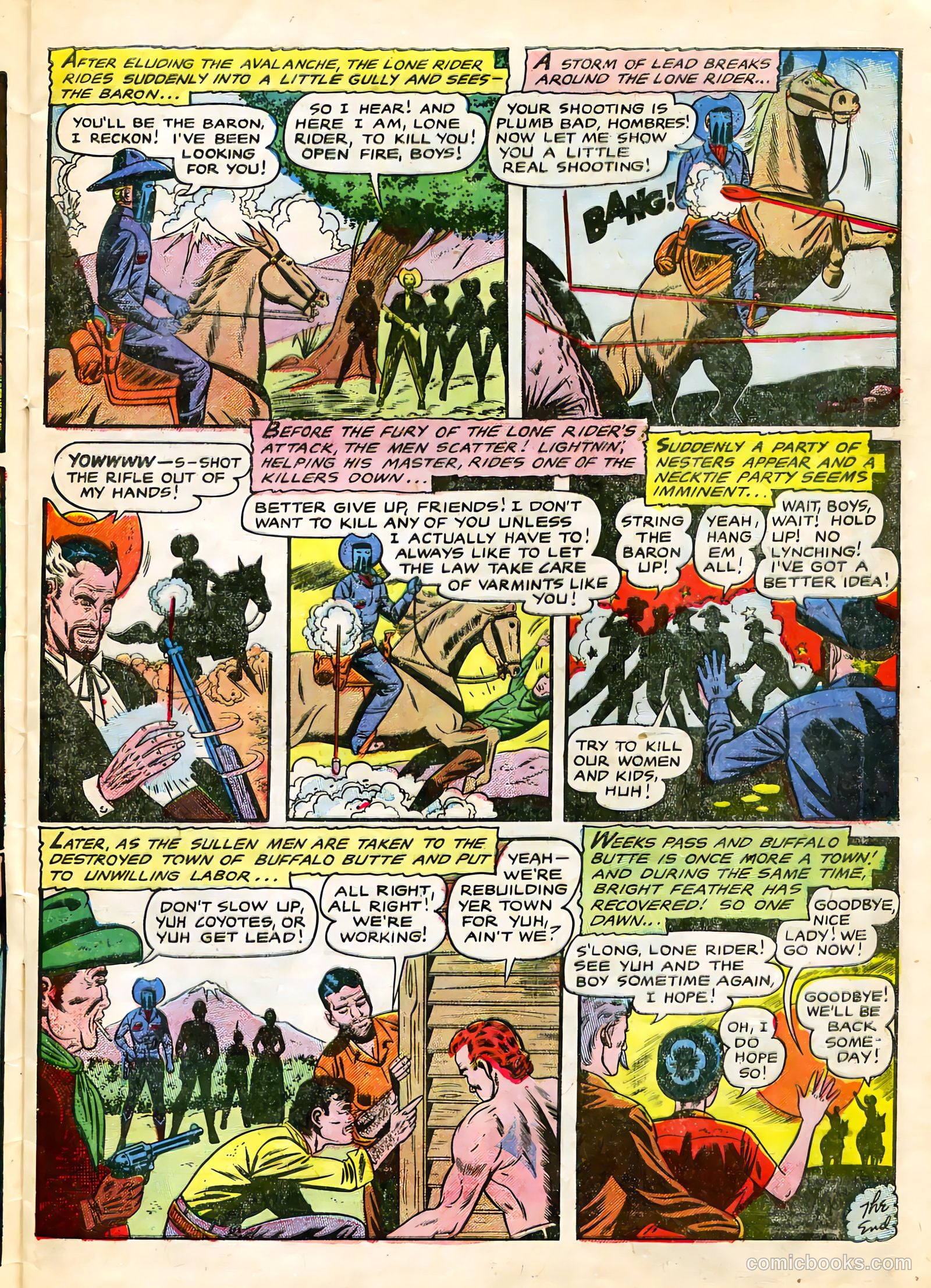 The Lone Rider #22 (1950) — page 8 of 33