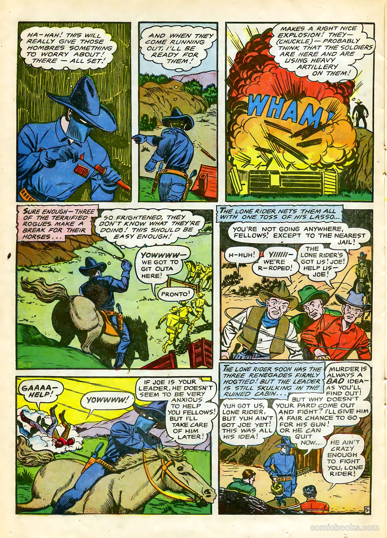The Lone Rider #22 (1950) — page 15 of 33