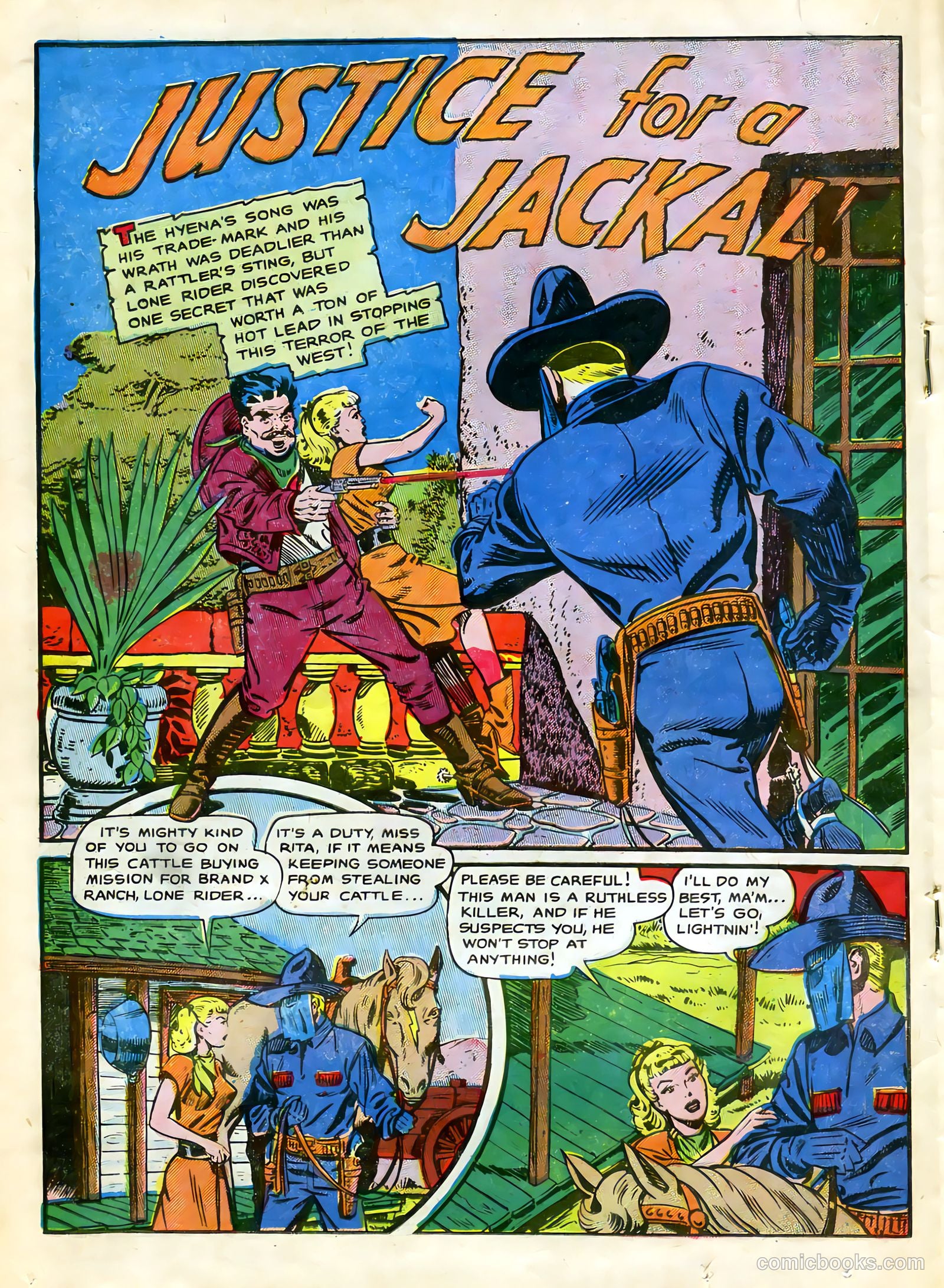 The Lone Rider #22 (1950) — page 17 of 33